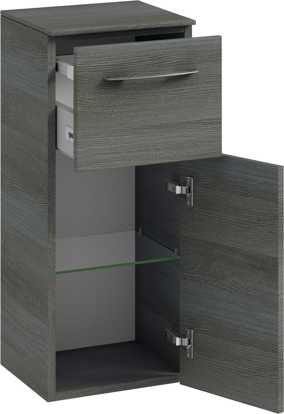 Saphir Badmöbel-Set »Cassca Sprint 3-teilig Mineralmarmor-Waschtisch mit LED-Spiegelschrank«, (4 St.), Unterschrank, inkl. Türdämpfer, 6 Türen, 3 Schubladen