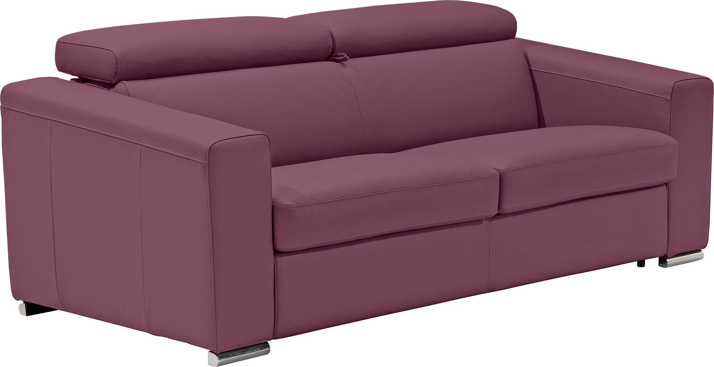 Egoitaliano Schlafsofa »Cabiria, Design und super Sitz- und Liegekomfort«, Sofa inkl. Schlaffunktion, Kopfteile verstellbar, mit Metallfüßen