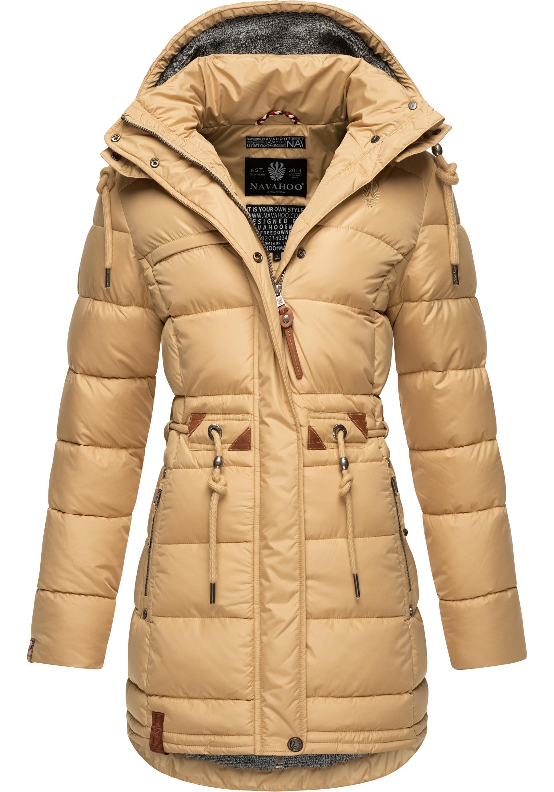 Navahoo Steppmantel »Daliee«, Stylischer Winterparka mit abnehmbarer Kapuze