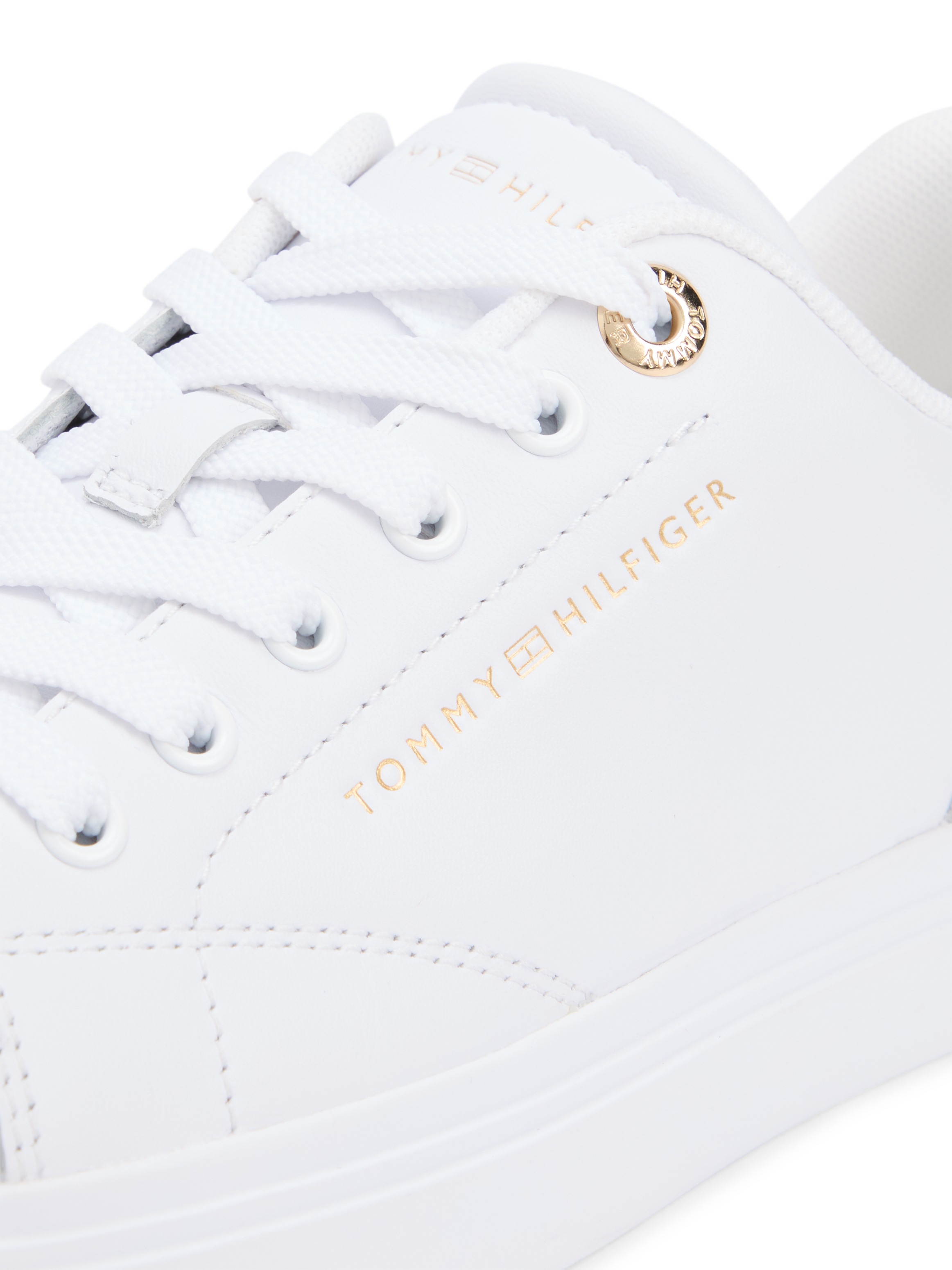 Tommy Hilfiger Plateausneaker »TH CHIC SNEAKER«  Freizeitschuh, Halbschuh, Schnürschuh mit Ziernähten