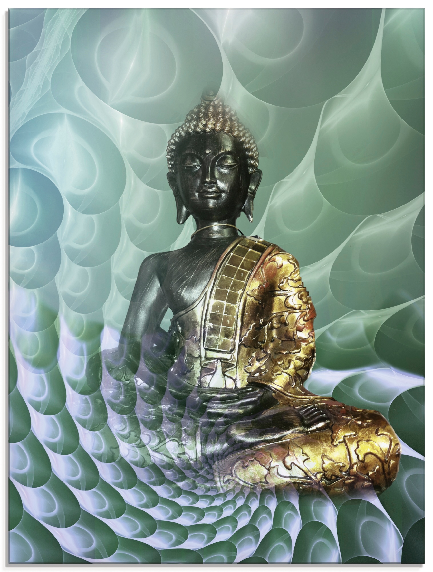 Artland Glasbild »Buddhas Traumwelt CB«, Religion, (1 St.), in verschiedenen Größen