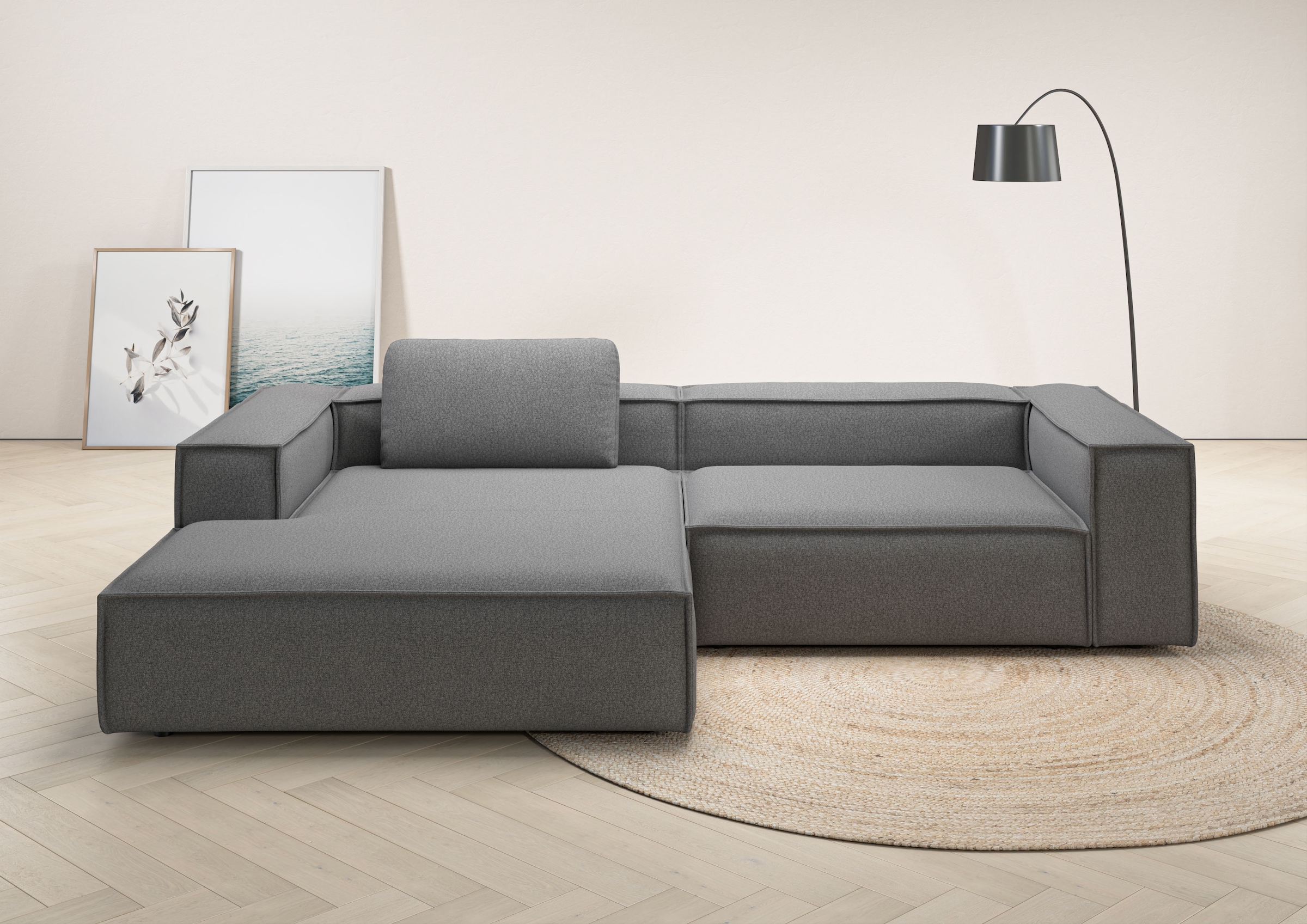 Home affaire Ecksofa "Watertown, modernes XXL L-Form, 306 cm breit" Großzüg günstig online kaufen