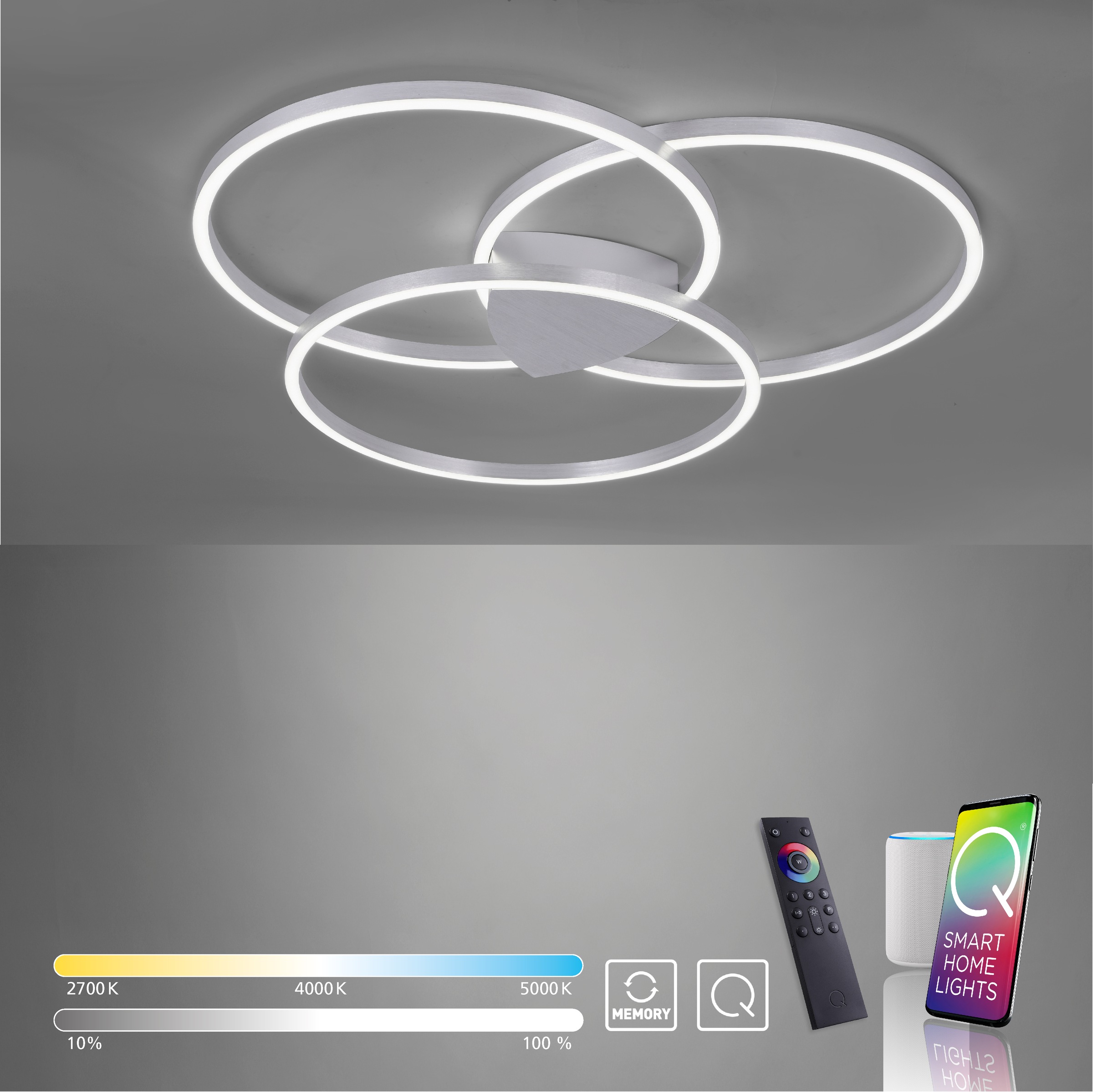 Neuhaus Q SMART HOME LIGHTS LED Deckenleuchte »Q-KATE« LED-Board 1 Stk. warmweiß - kaltweiß