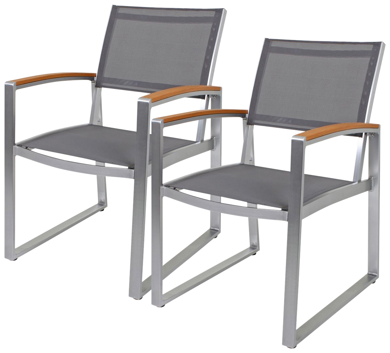 Garden Pleasure Gartenstuhl "AVA" Set, 2 tlg. 2er Set, Kunststoff/Non-Wood, günstig online kaufen