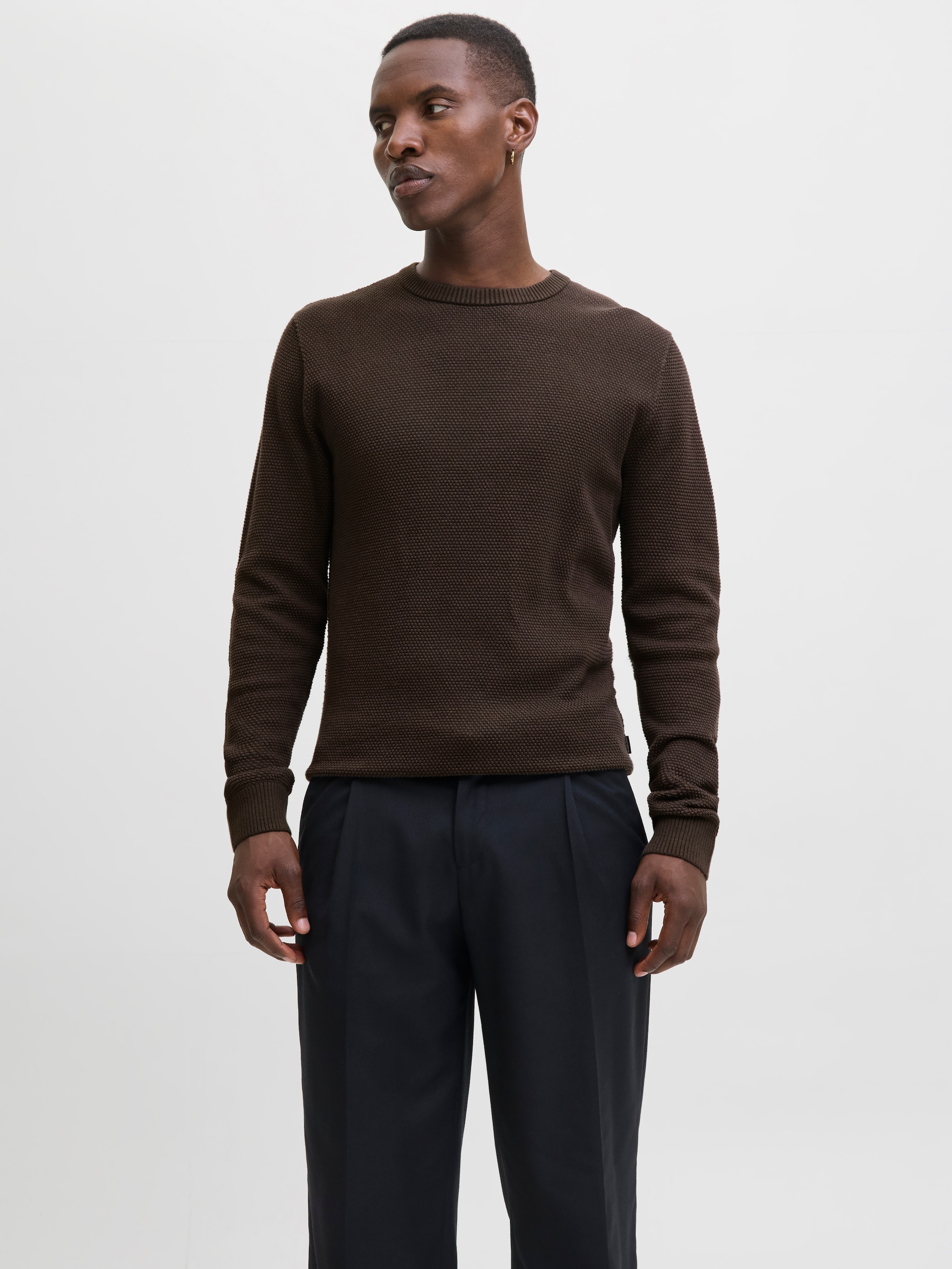 Jack & Jones Rundhalspullover "JJEGLOBE KNIT CREW NECK NOOS", in Strick Opt günstig online kaufen