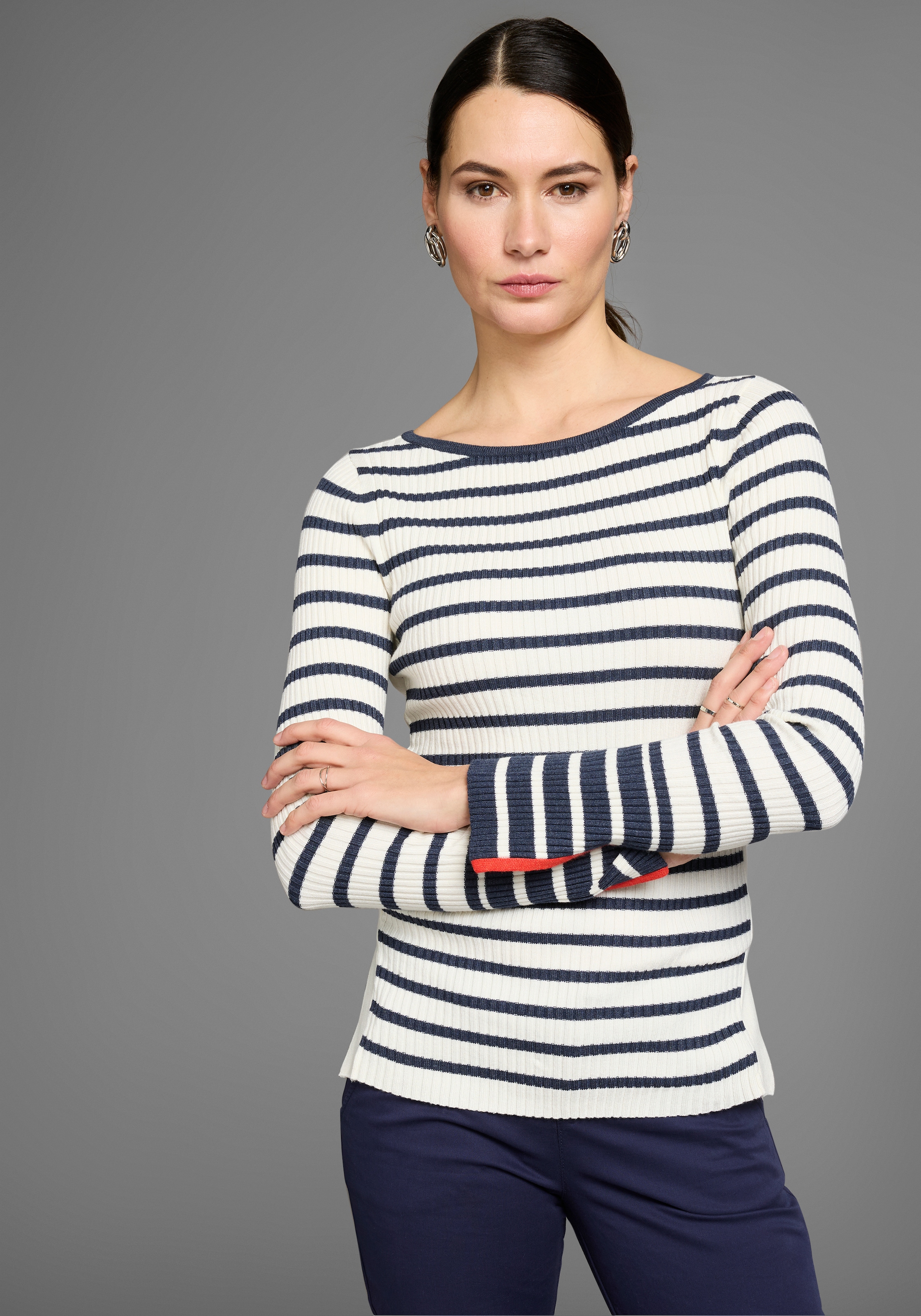 HECHTER PARIS Strickpullover, mit stilvollem Seitenschlitz