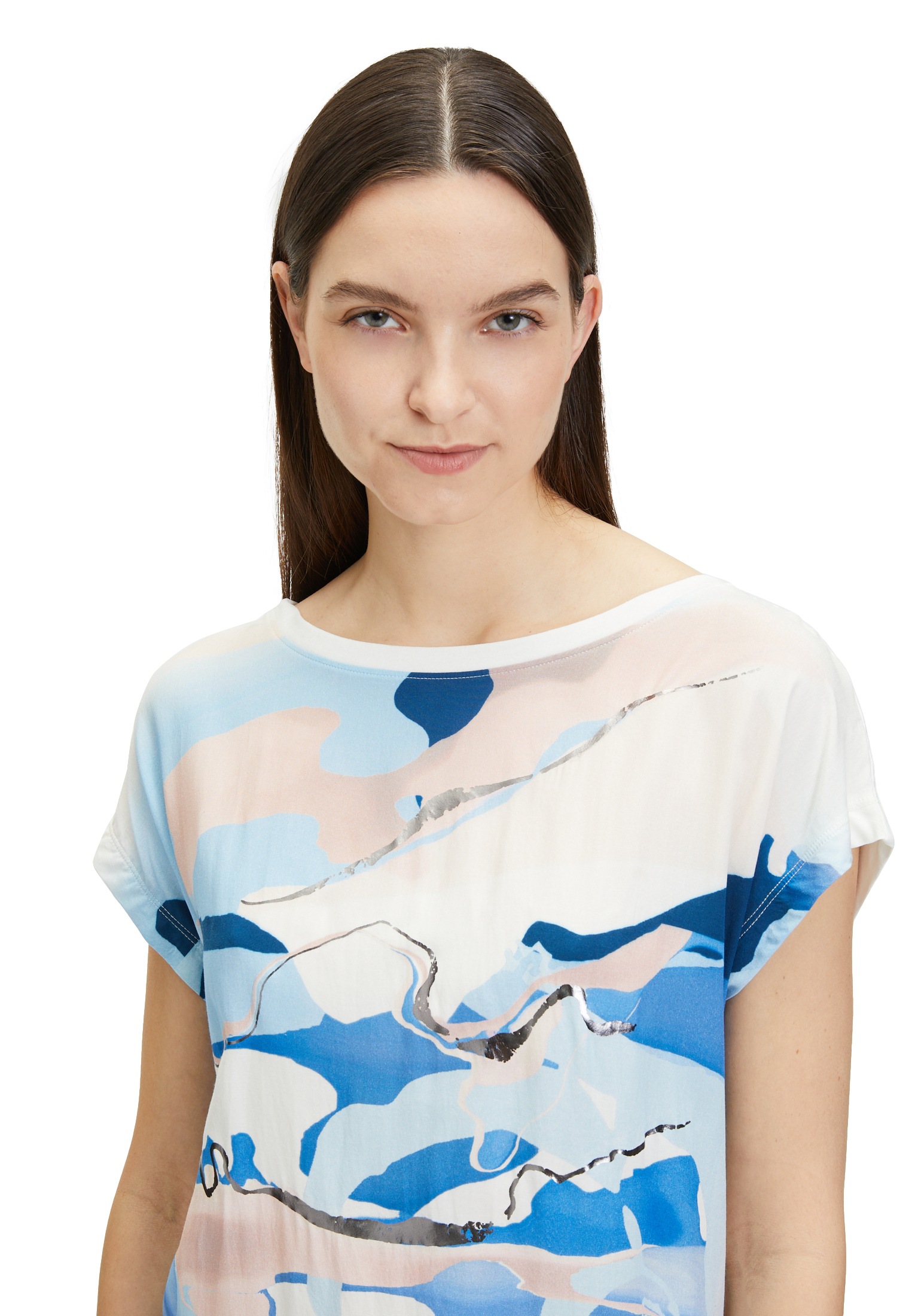 Betty&Co Kurzarmshirt »Betty & Co Damen Casual-Shirt mit Print«, (1 tlg.), Druck
