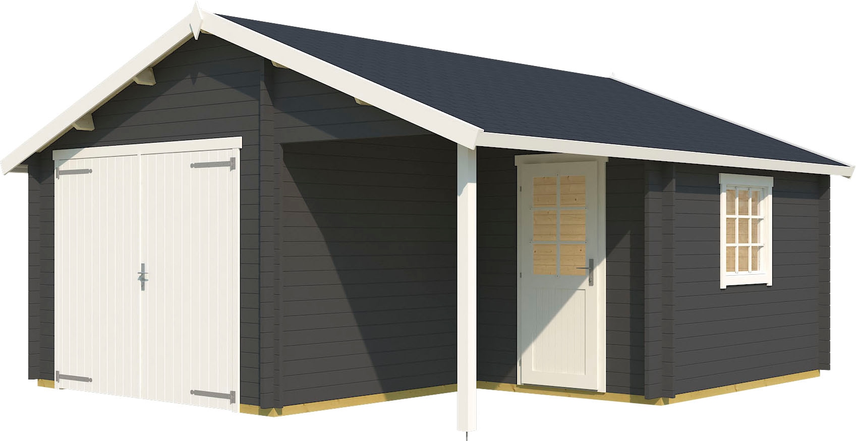 LASITA MAJA Garage Mit Garage zusätzliche Holztor | per »Nevis«, BAUR + (Set, Rechnung Eingang)