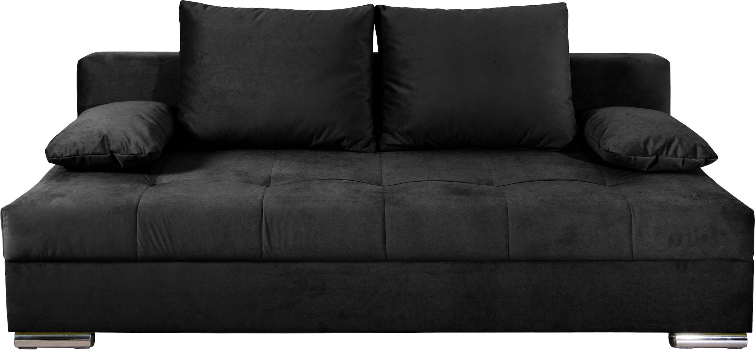 COLLECTION AB Schlafsofa »Tania mit Bettfunktion und Bettkasten«, komfortabler Sitzkomfort: Federkern-Polsterung, inklusive Rückenkissen