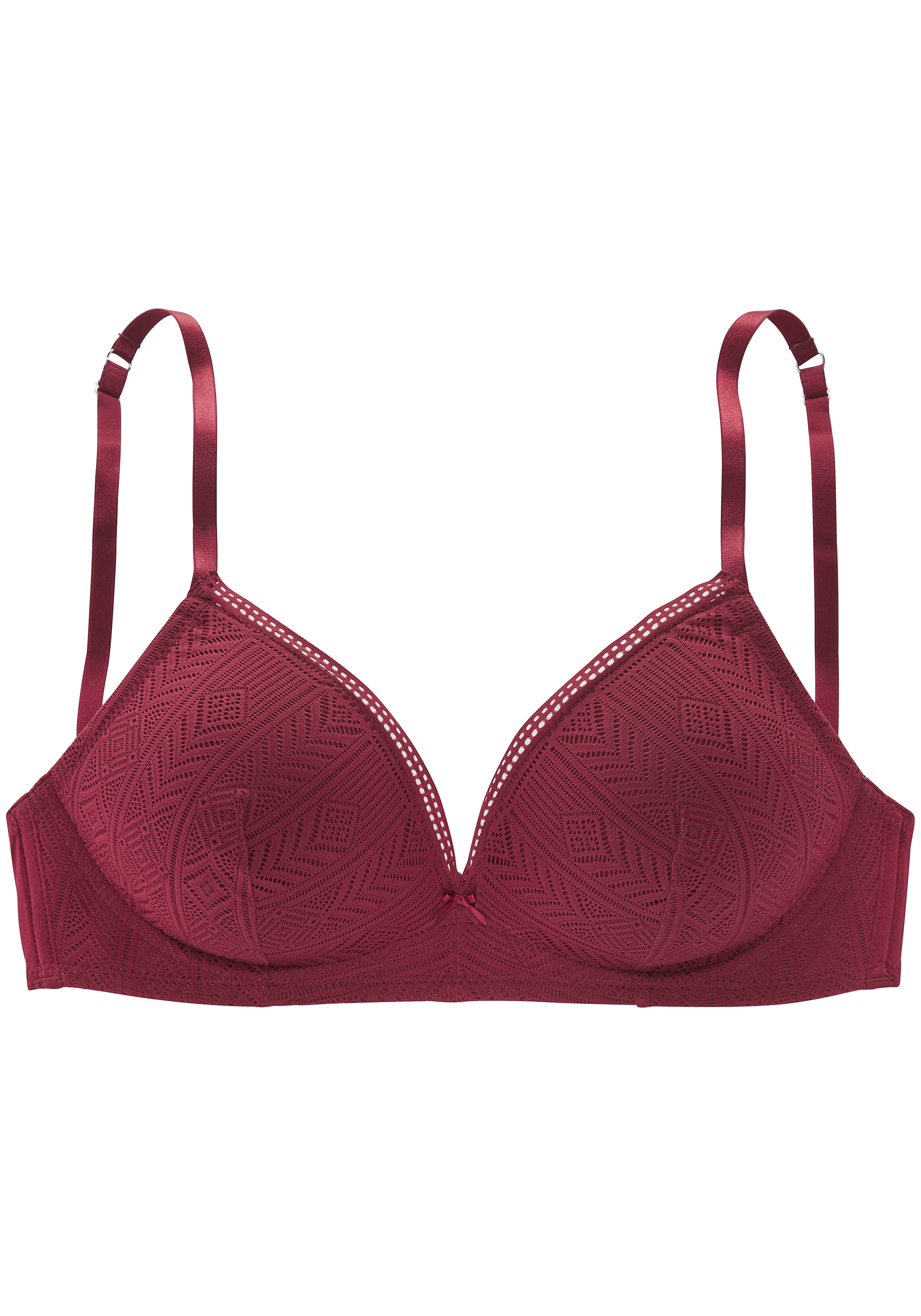 s.Oliver Bralette-BH "Fabienne" ohne Bügel aus graphischer Spitze, Dessous