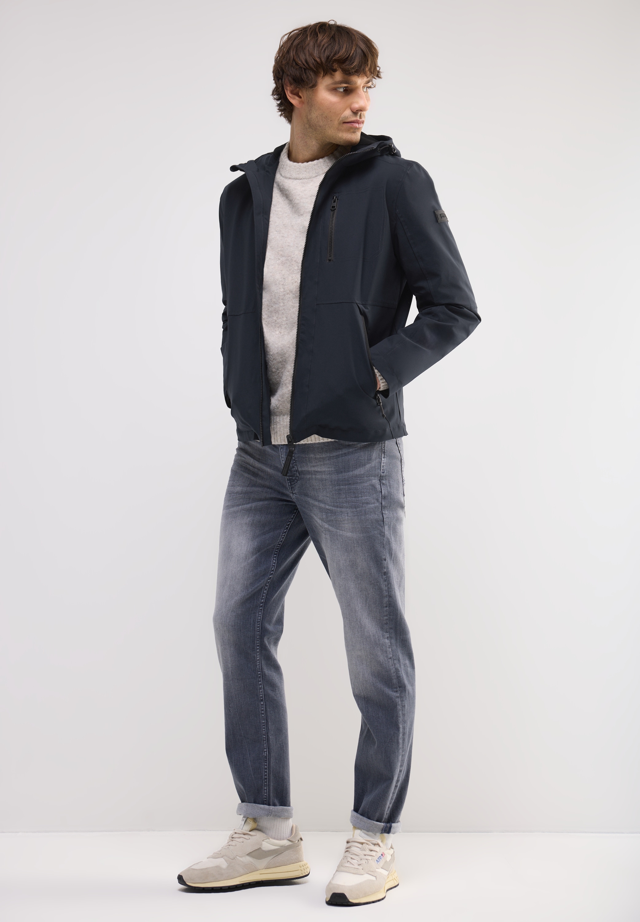 STREET ONE MEN Softshelljacke, mit Kapuze, wasserabweisend