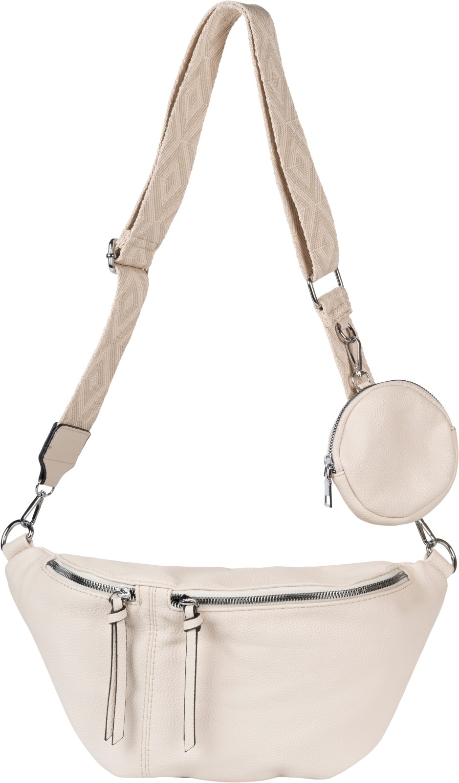 styleBREAKER Umhängetasche "Halbmond Crossbody Bag Set 3-Teilig"