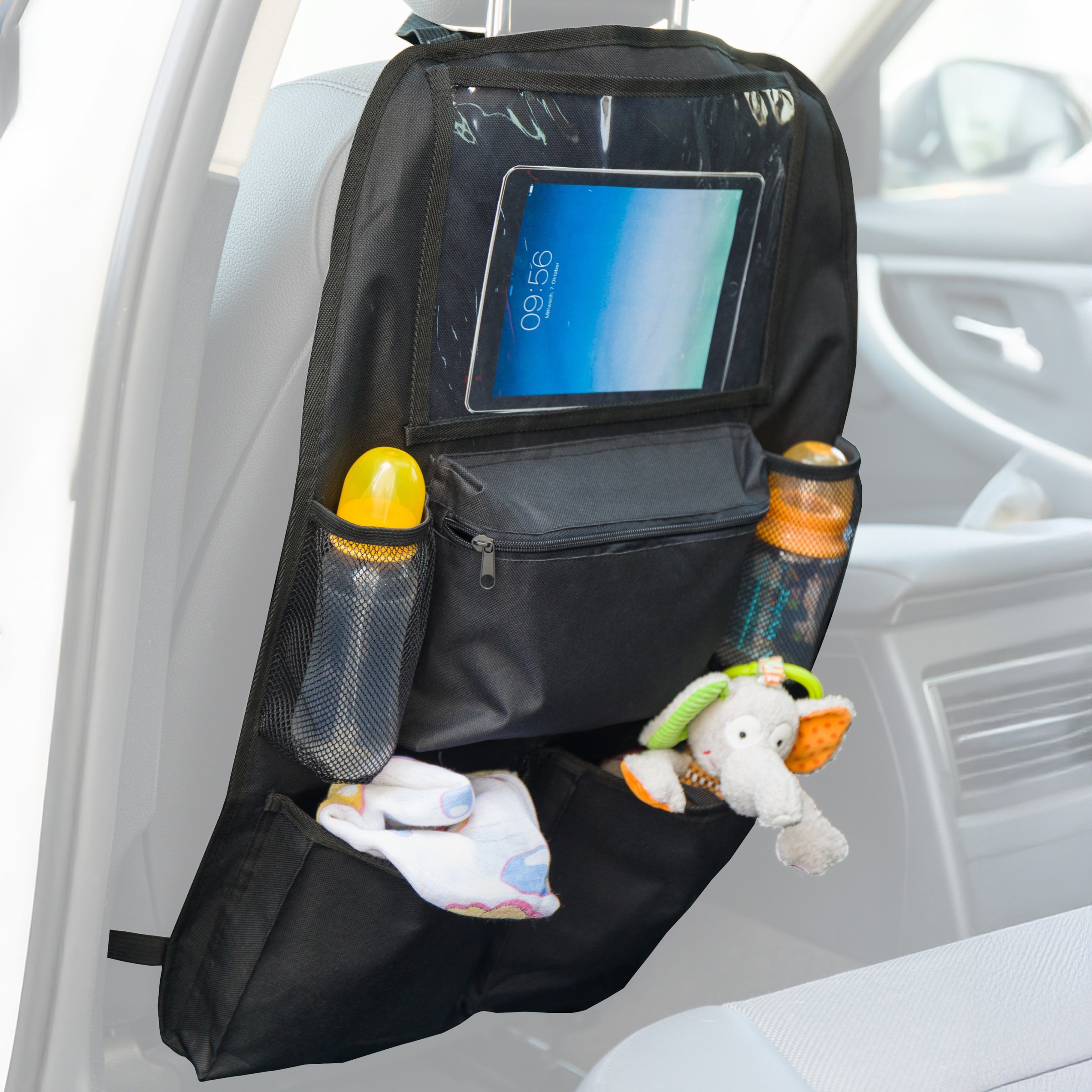 Fillikid Kindersitzunterlage »Zubehörset Auto: Autospiegel, Autositzunterlage, Auto-Spielzeugtasche«