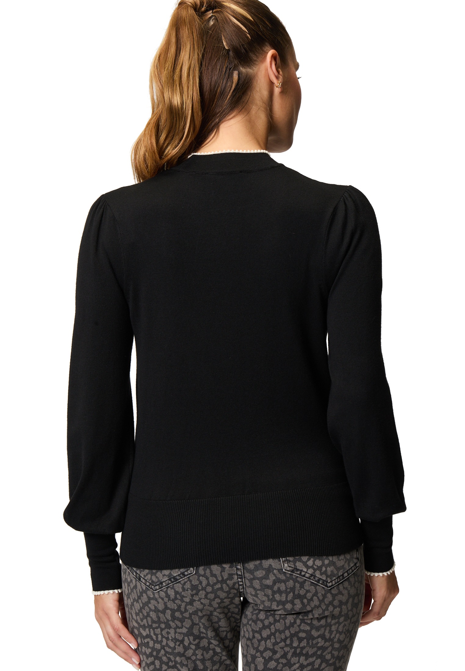 Zero Strickpullover »zero Pullover mit Kontrastpaspel«, (1 tlg.), weiteres Detail