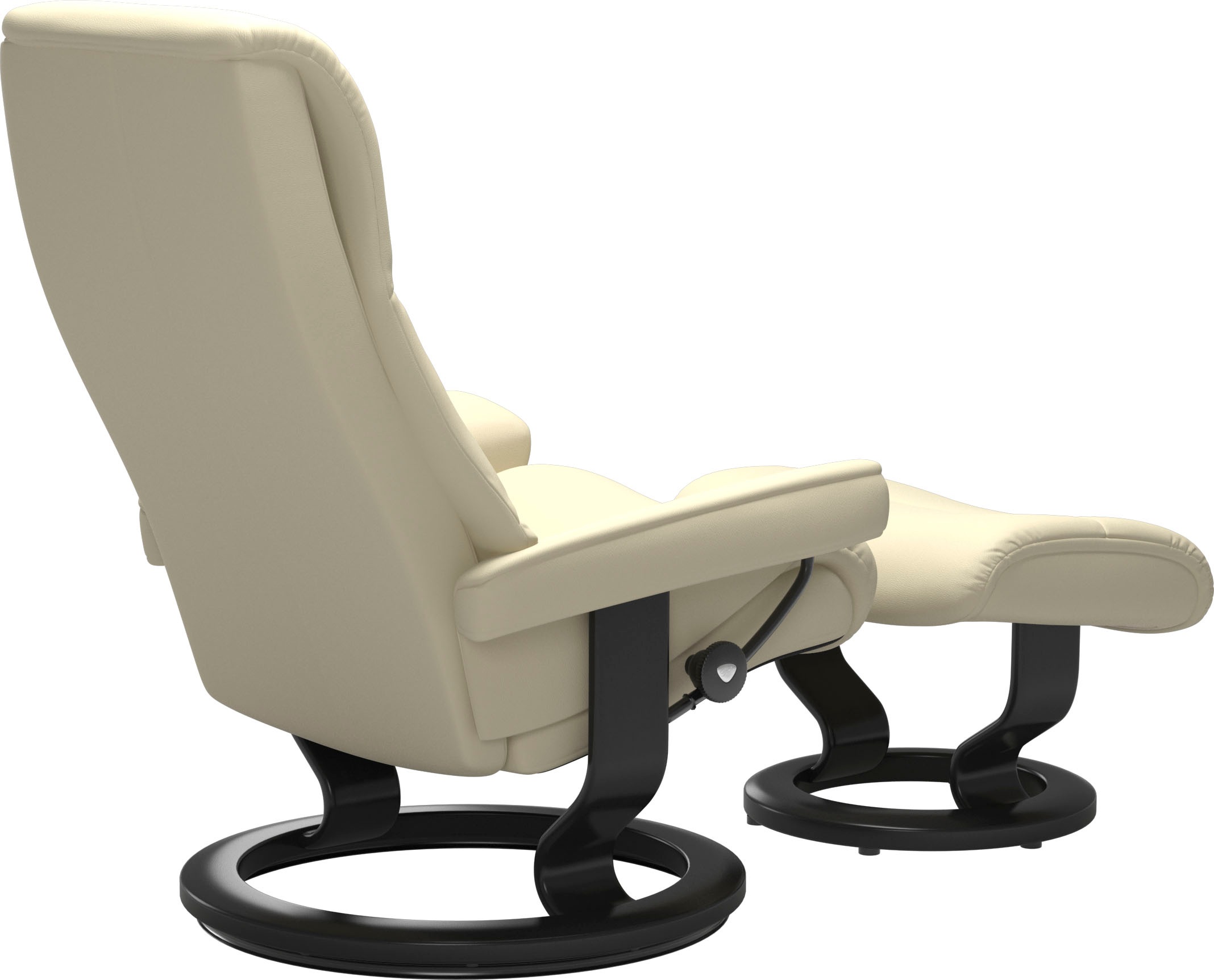 Stressless® Relaxsessel »View«, (Set, Relaxsessel mit Hocker), mit Classic Base, Größe S,Gestell Schwarz