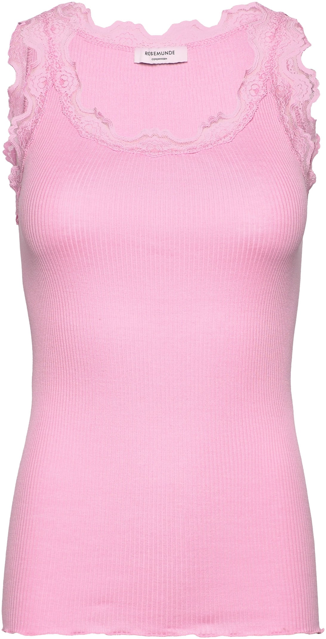 rosemunde Spitzentop "Babette Silk Top" Vintage-Spitzenbesatz, mit Rundhals günstig online kaufen