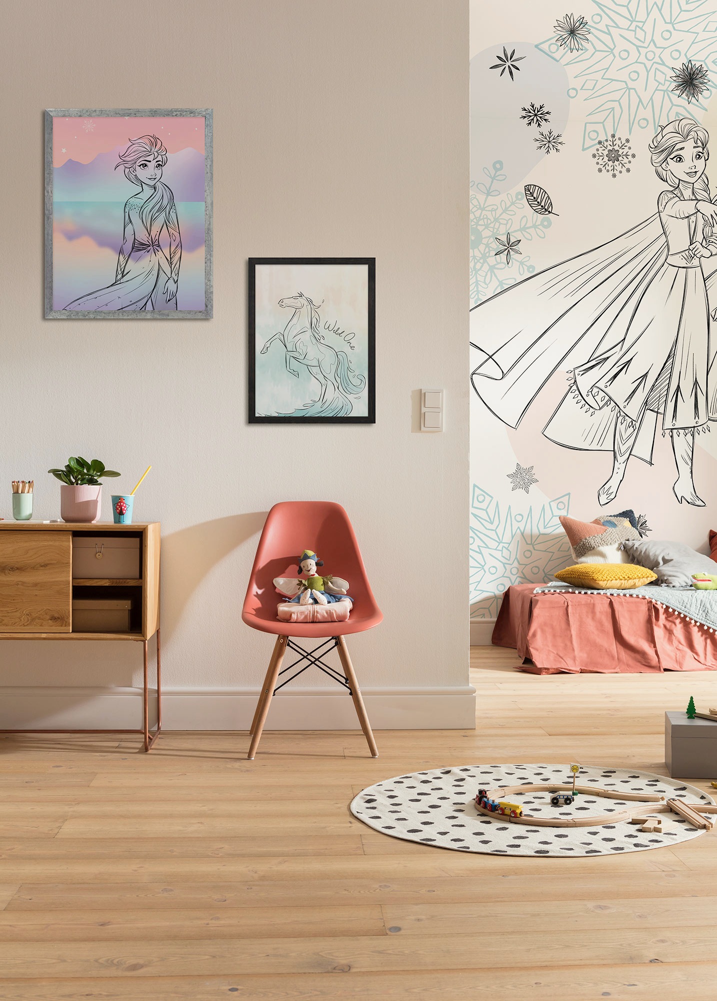 Komar Kindertapete »Disney Frozen Sketch Sisters«, bedruckt