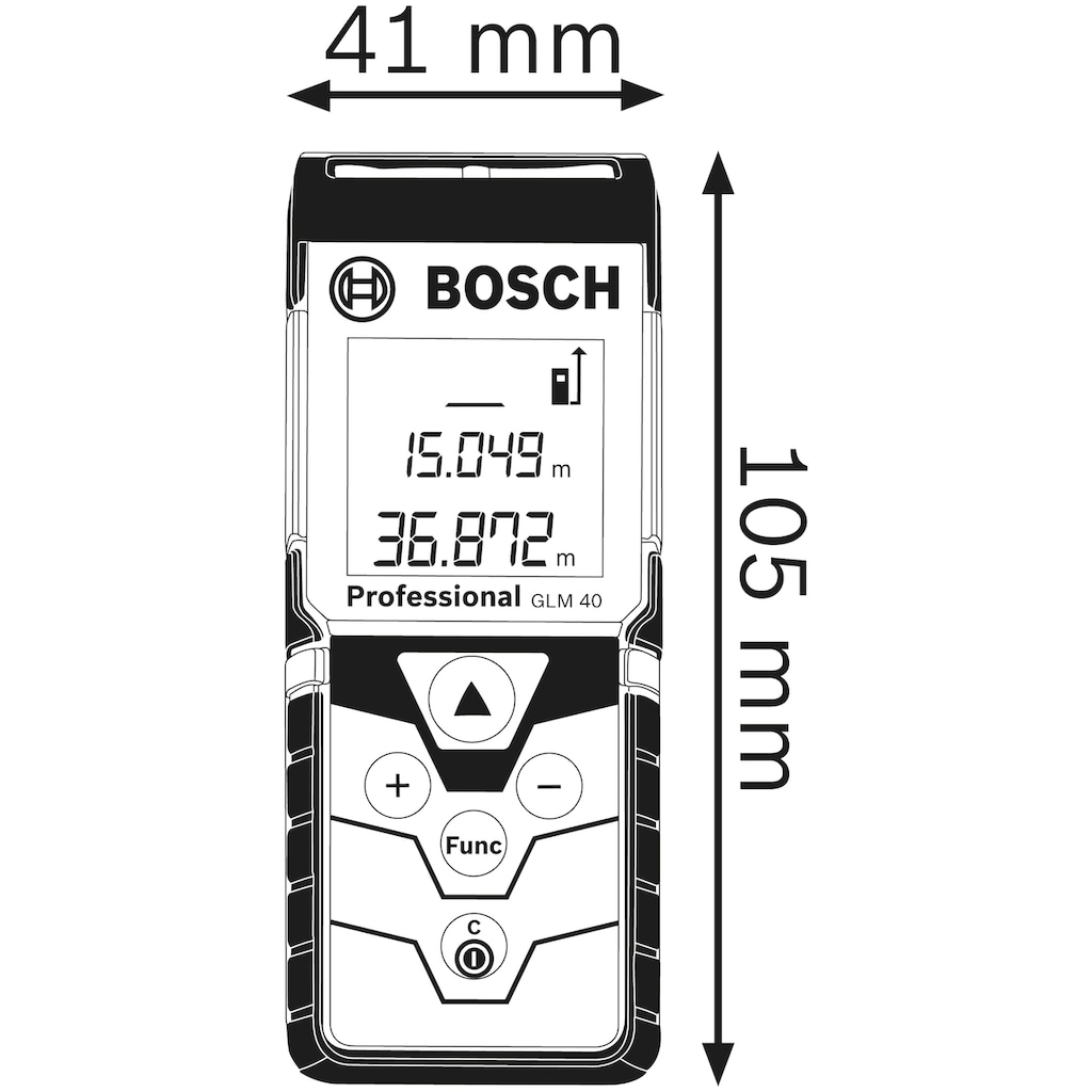 Bosch Professional Lasermessgerät »GLM 40 Professional«