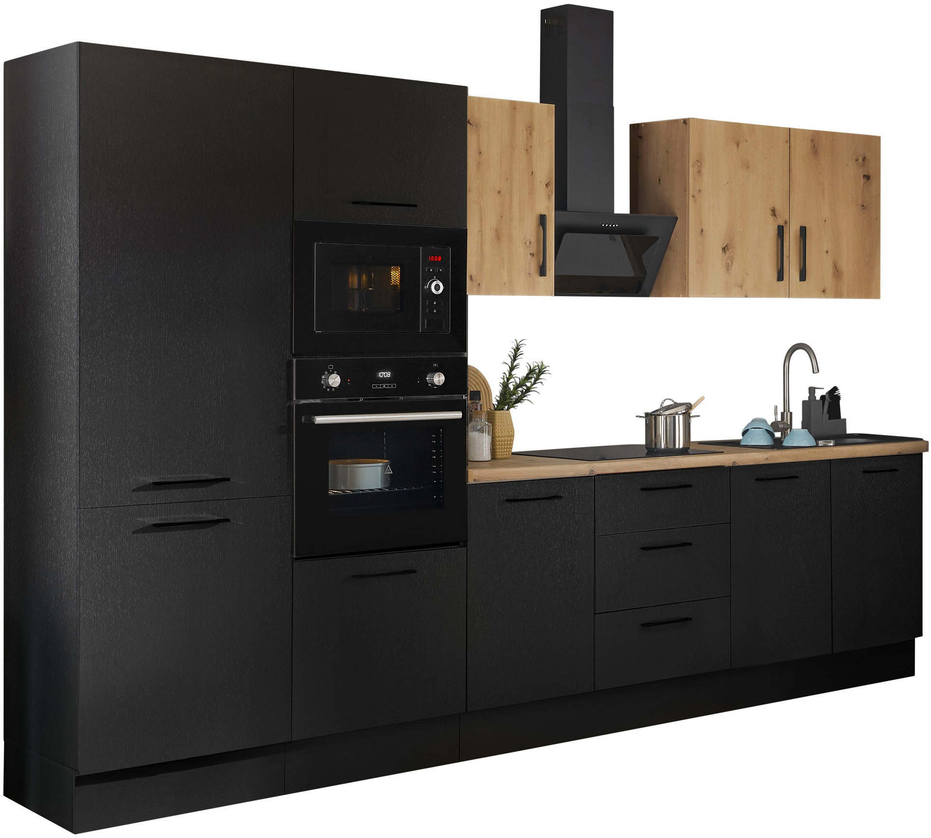 Thumbnail - BASIC by Balculina Küchenzeile "Turin" Breite 330 cm, wahlweise mit E-Geräten