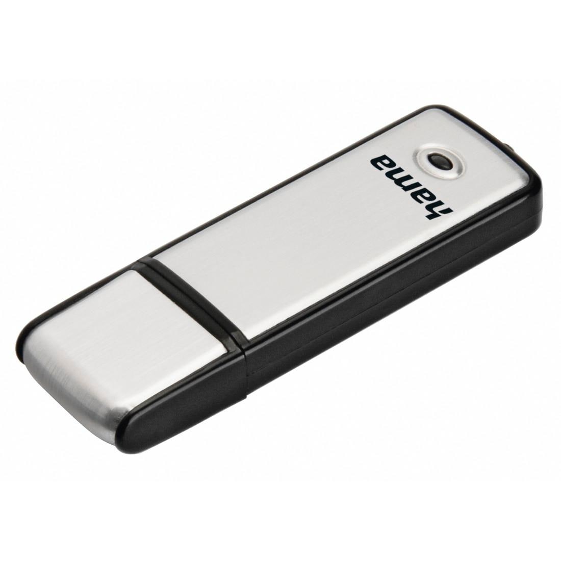 Hama USB-Stick »USB-Stick "Fancy", USB 2.0, 64 GB, 10MB/s, Schwarz/Silber«, (Lesegeschwindigkeit 10 MB/s)