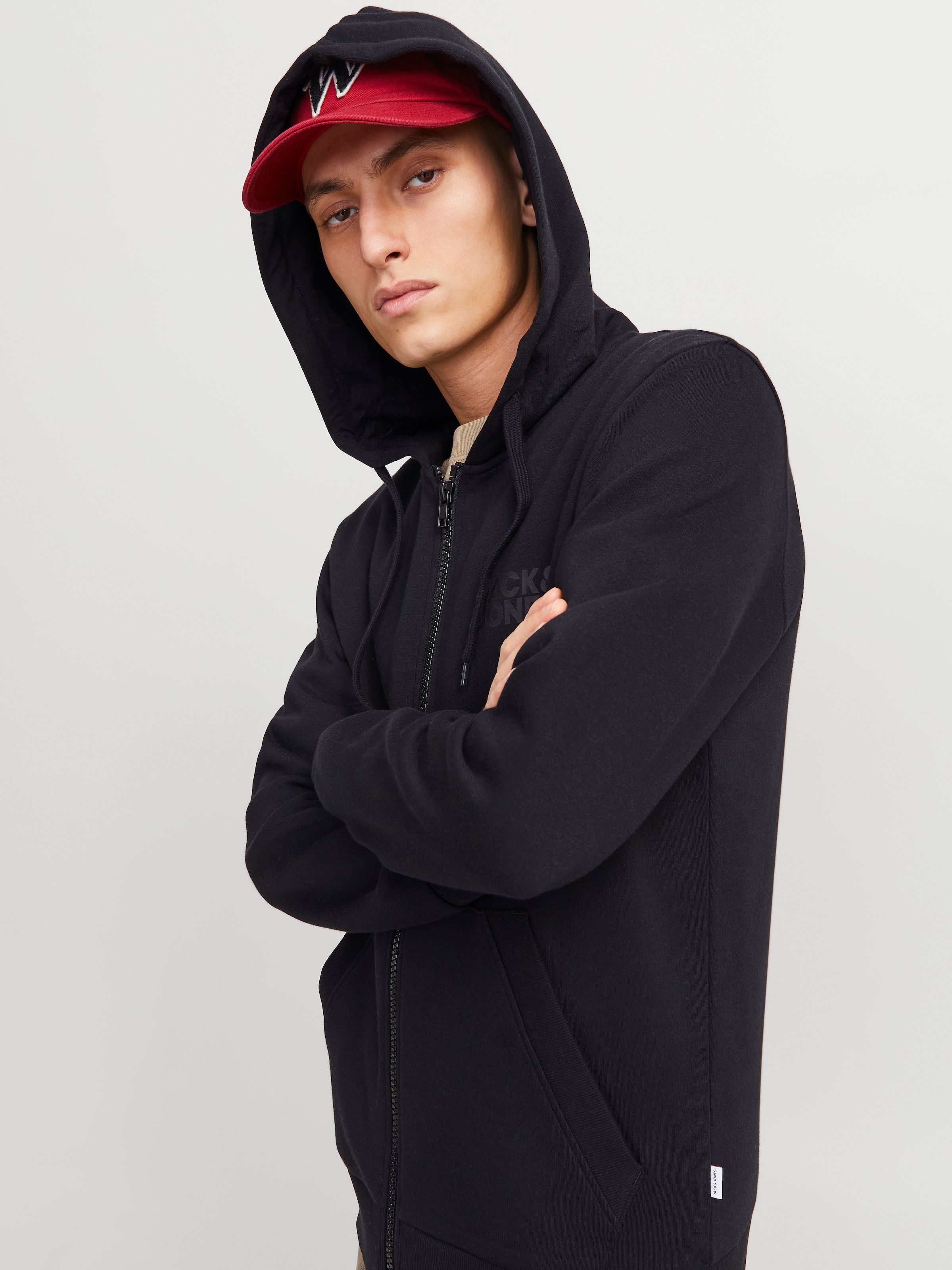 Jack & Jones Kapuzensweatjacke »JJECORP LOGO SWEAT ZIP HOOD«