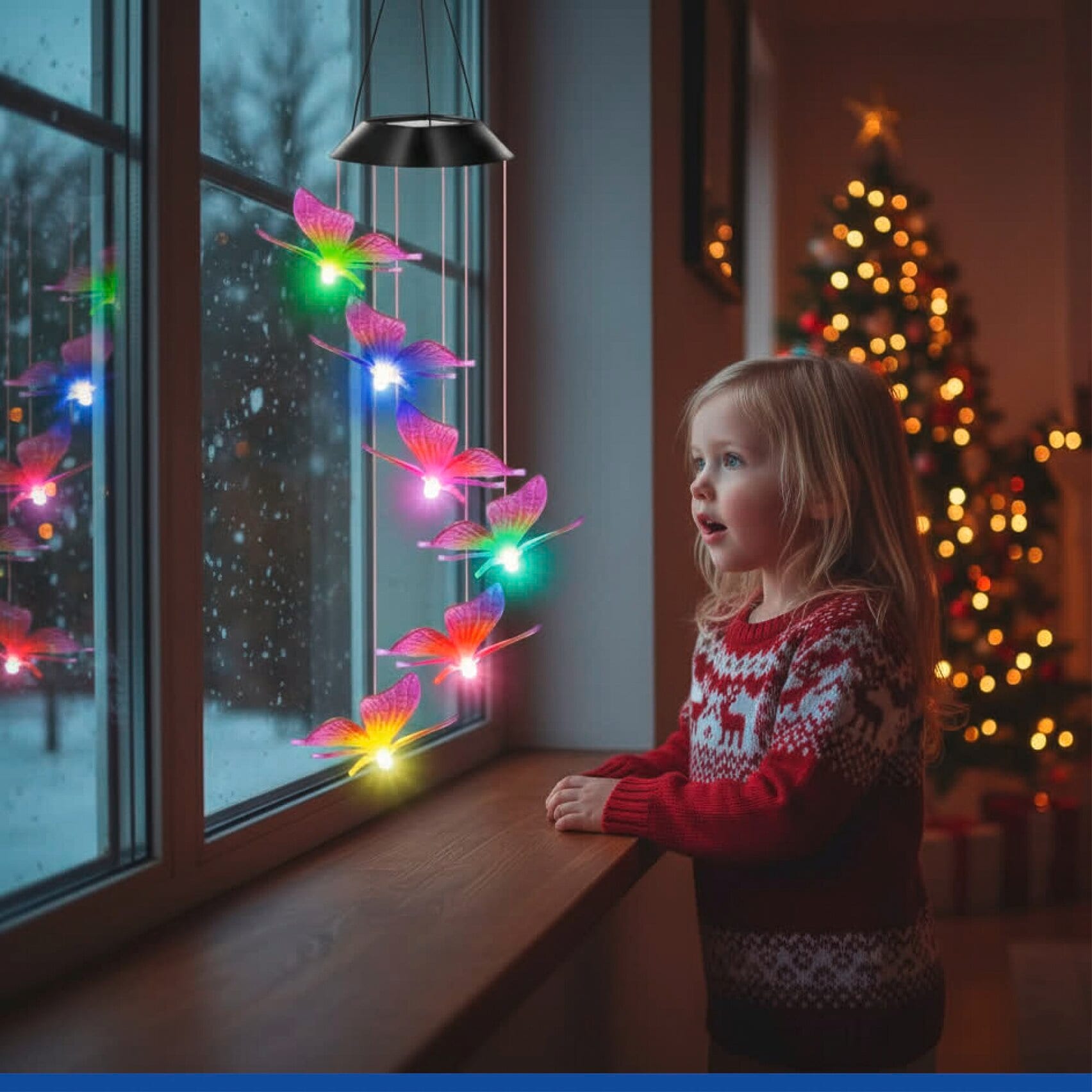 Maximex LED Gartenleuchte »Modell Schmetterling« 2 Stk. Extra-Warmweiß solarbetriebenes Windspiel mit farbwechselnden LEDs