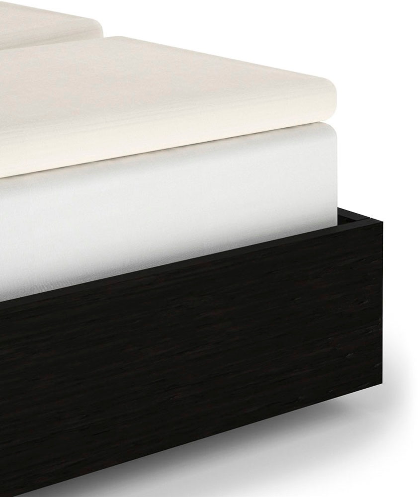 Heckett & Lane Spannbettlaken "Elementi Split-Topper" Laken aus 100% Baumwolle, hochwertiges Mako-Satin, Betttuch ab 90x200