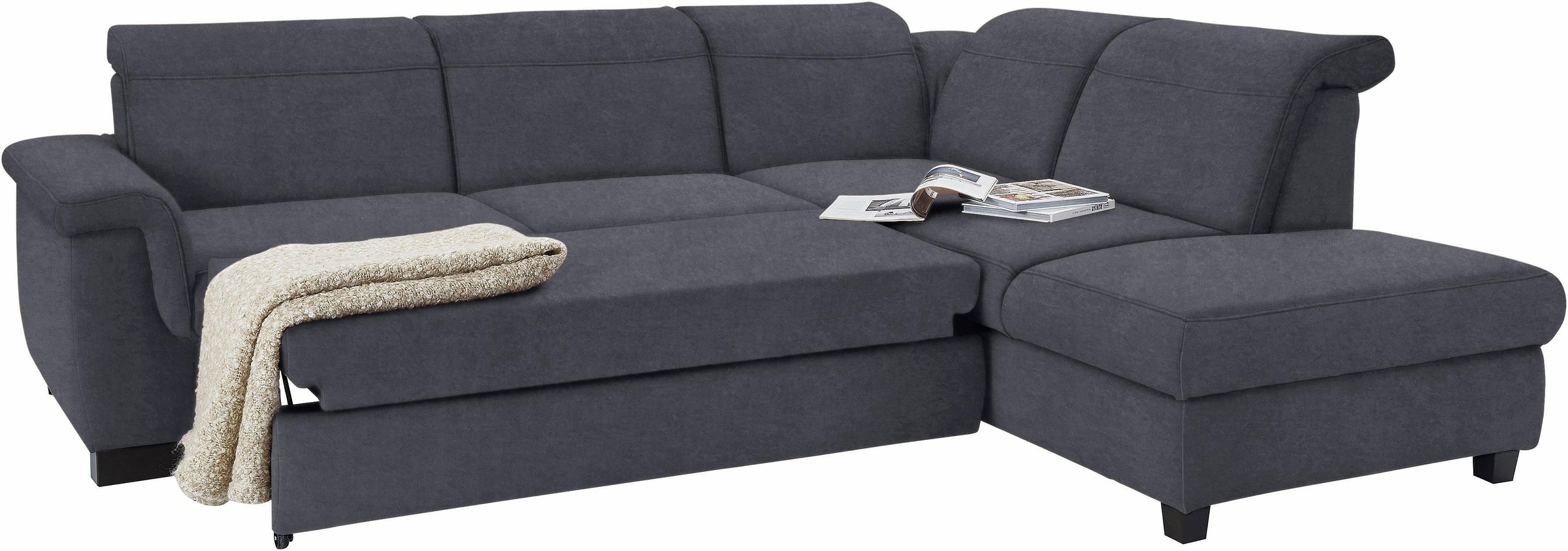 DOMO collection Ecksofa »Sully komfortables Sofa, OTTOs Choice, L-Form«, wahlweise mit Bettfunktion und Kopf- bzw. Rückenverstellung