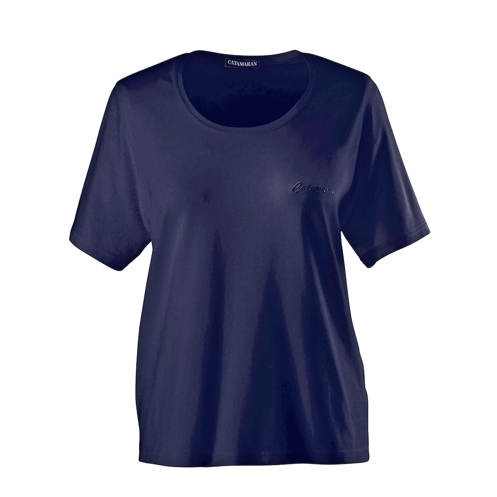 Damenmode Shirts & Sweatshirts Catamaran Trainingsshirt »Sportshirt«, (2 tlg.) marine + türkis