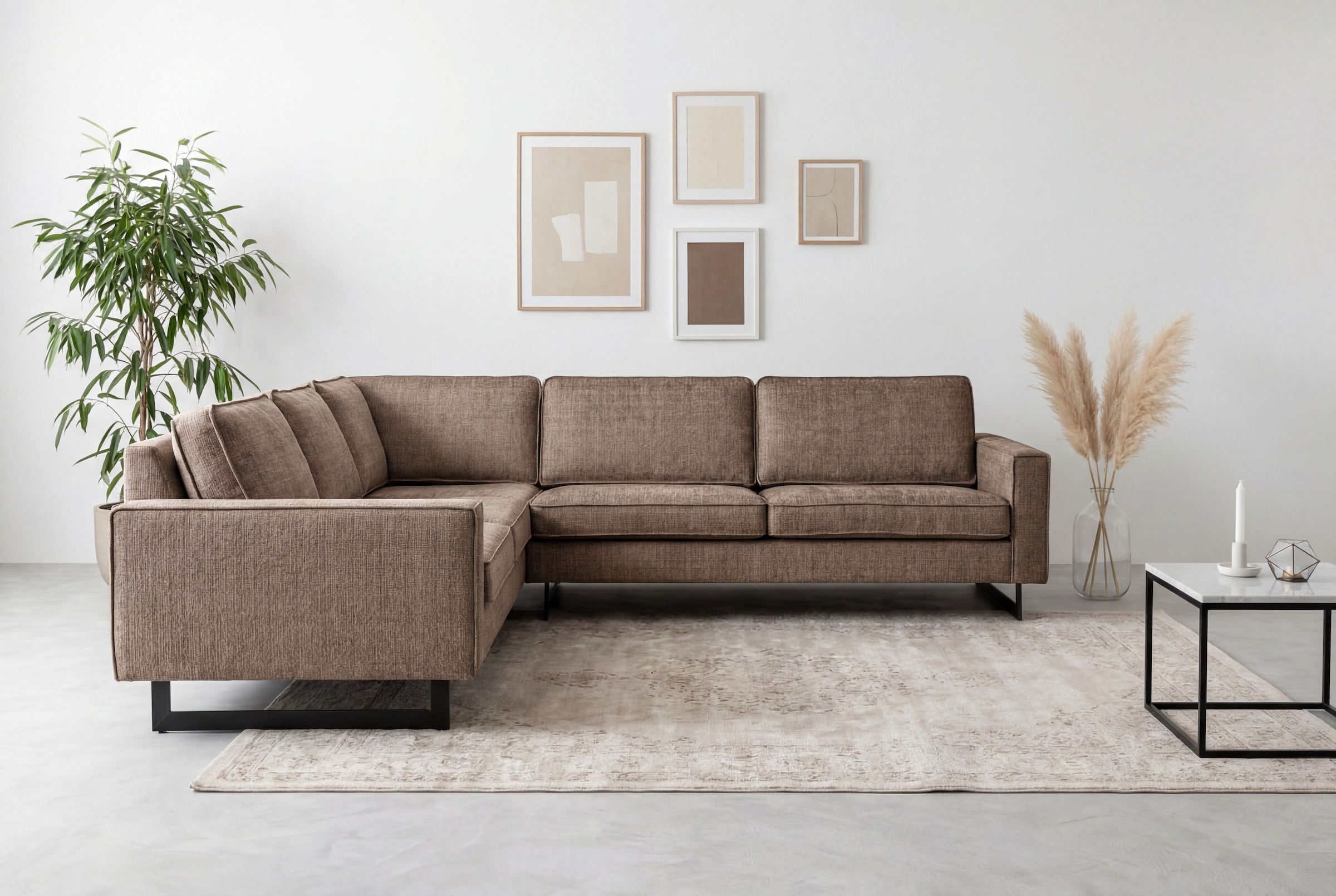 Home affaire Ecksofa "Pinto, XXL, 250/290 cm, langer Schenkel, Ottomane" Co günstig online kaufen