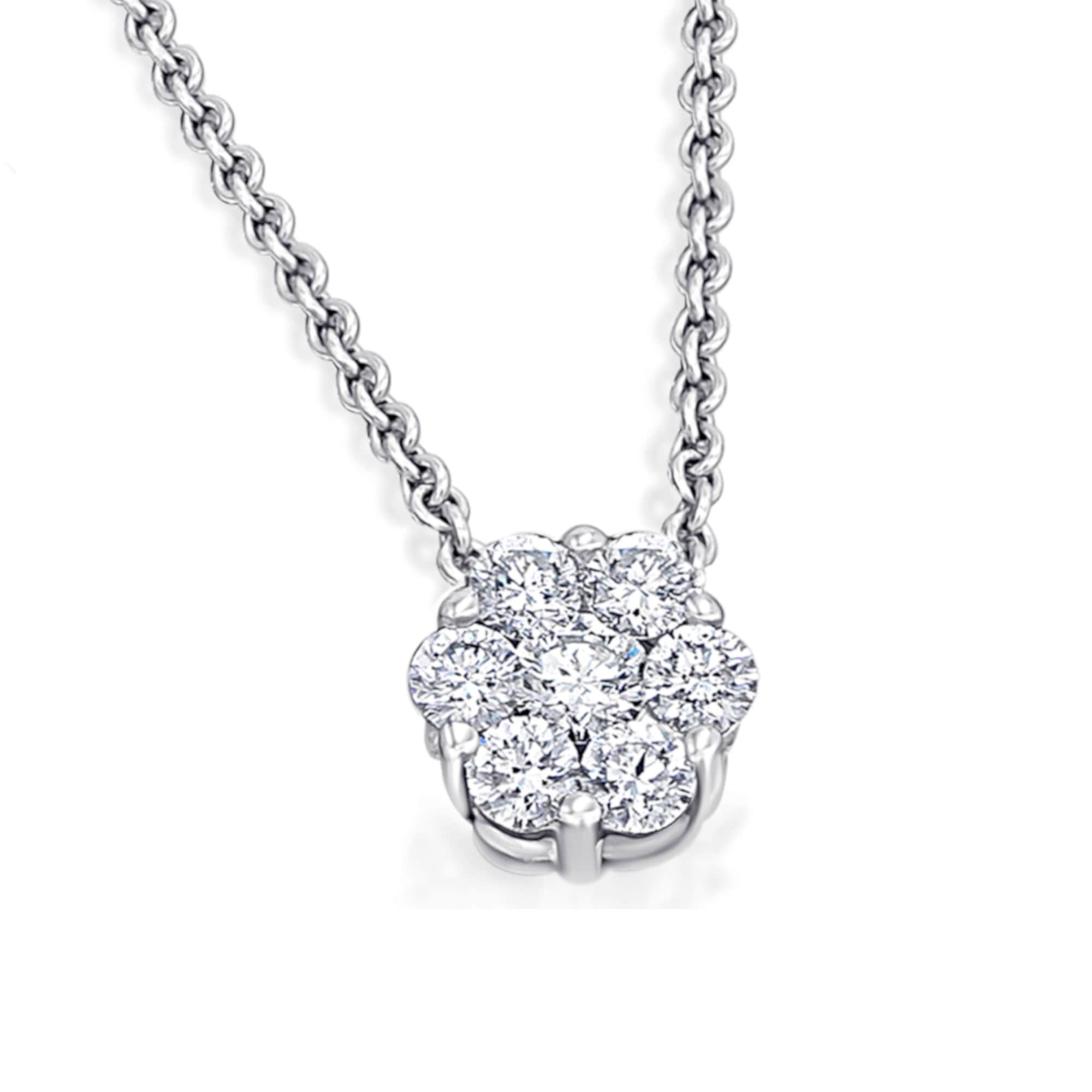 Vivance Kettenanhänger »0.15 ct Diamant Brillant Anhänger aus 585 Weißgold«, Damen Gold Schmuck