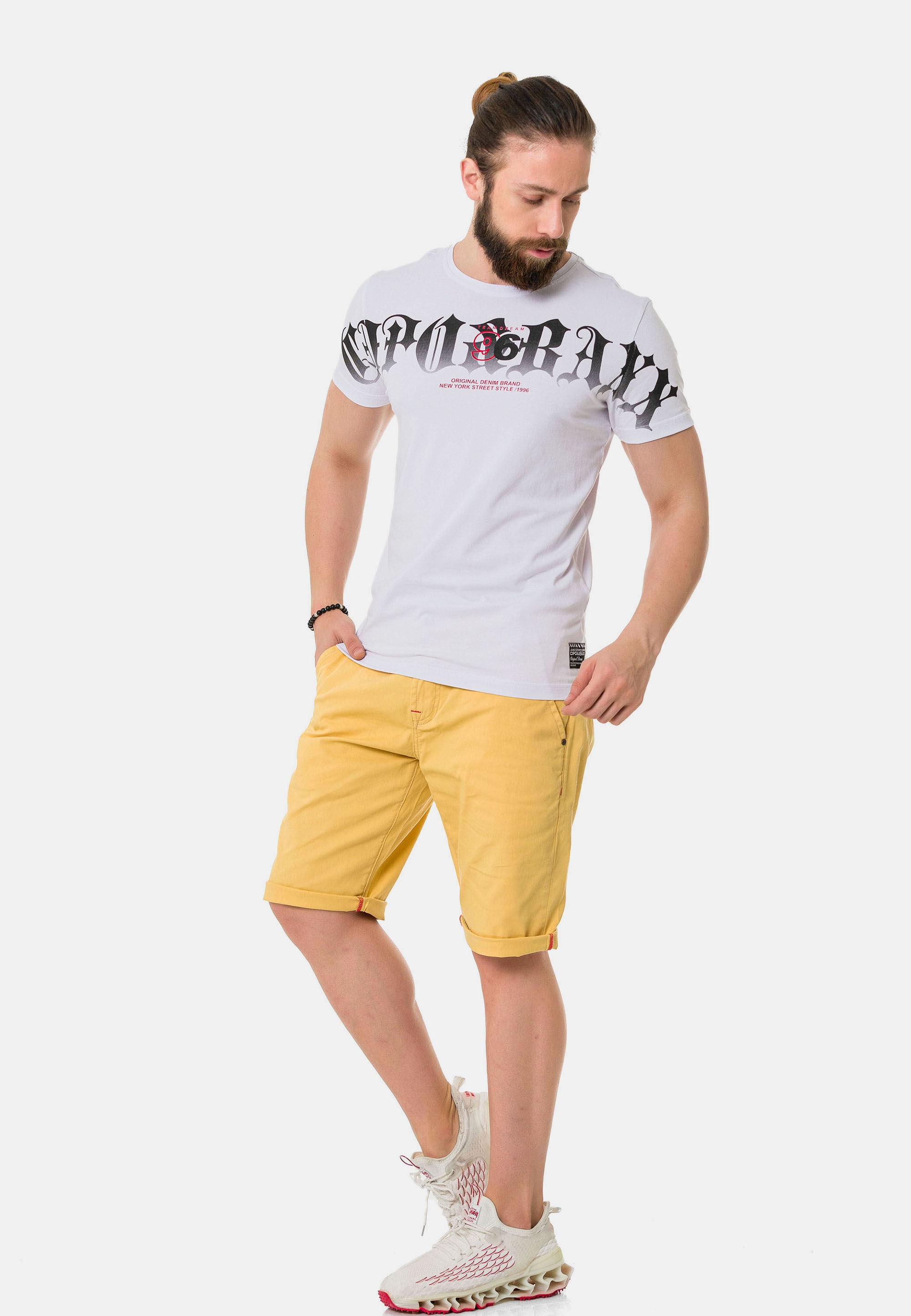 Cipo & Baxx T-Shirt »T-Shirt«, mit Rundhals-Ausschnitt
