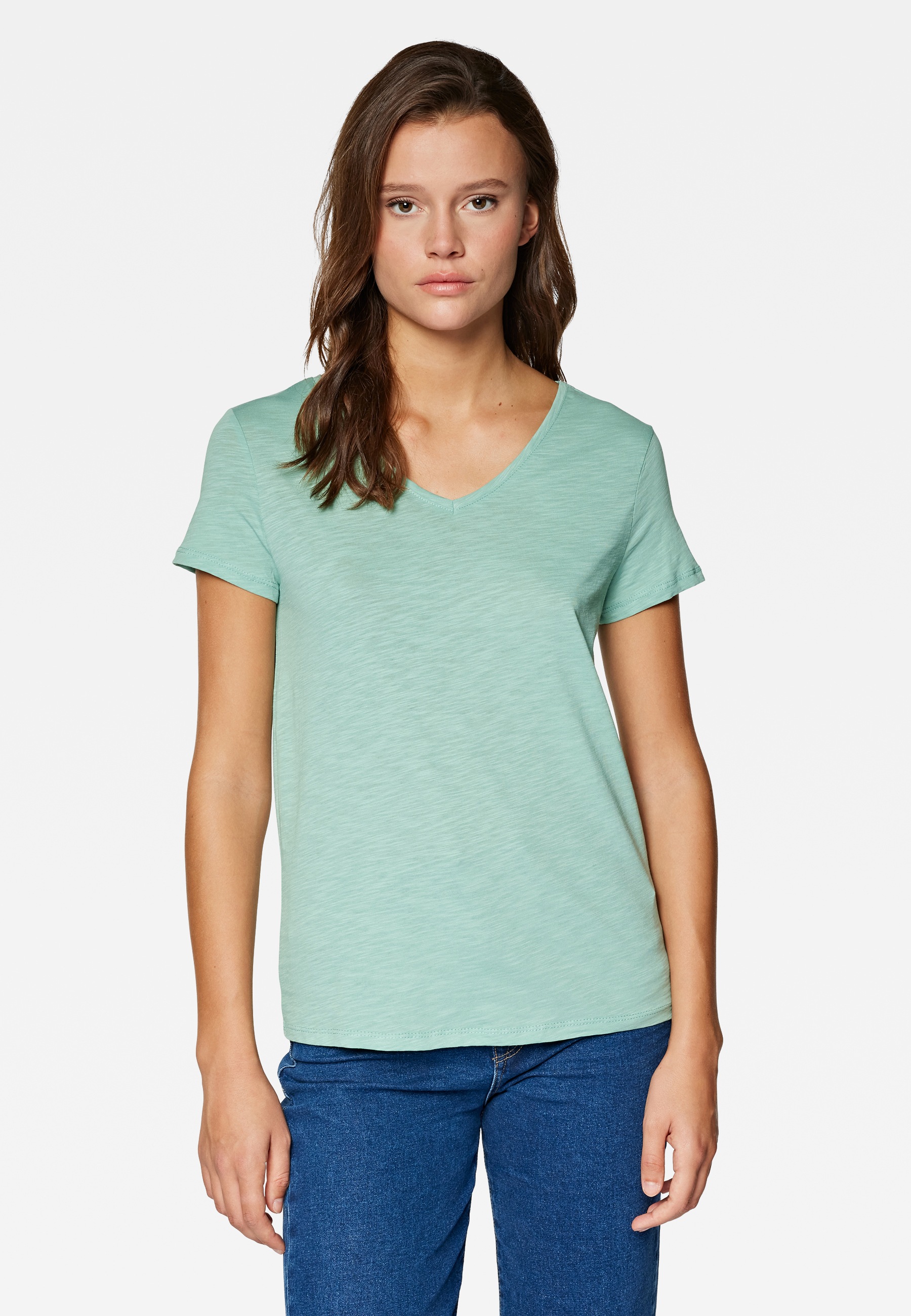 T-Shirt V-Ausschnitt online TEE«, V BAUR »BASIC Mit NECK Mavi kaufen | T-Shirt