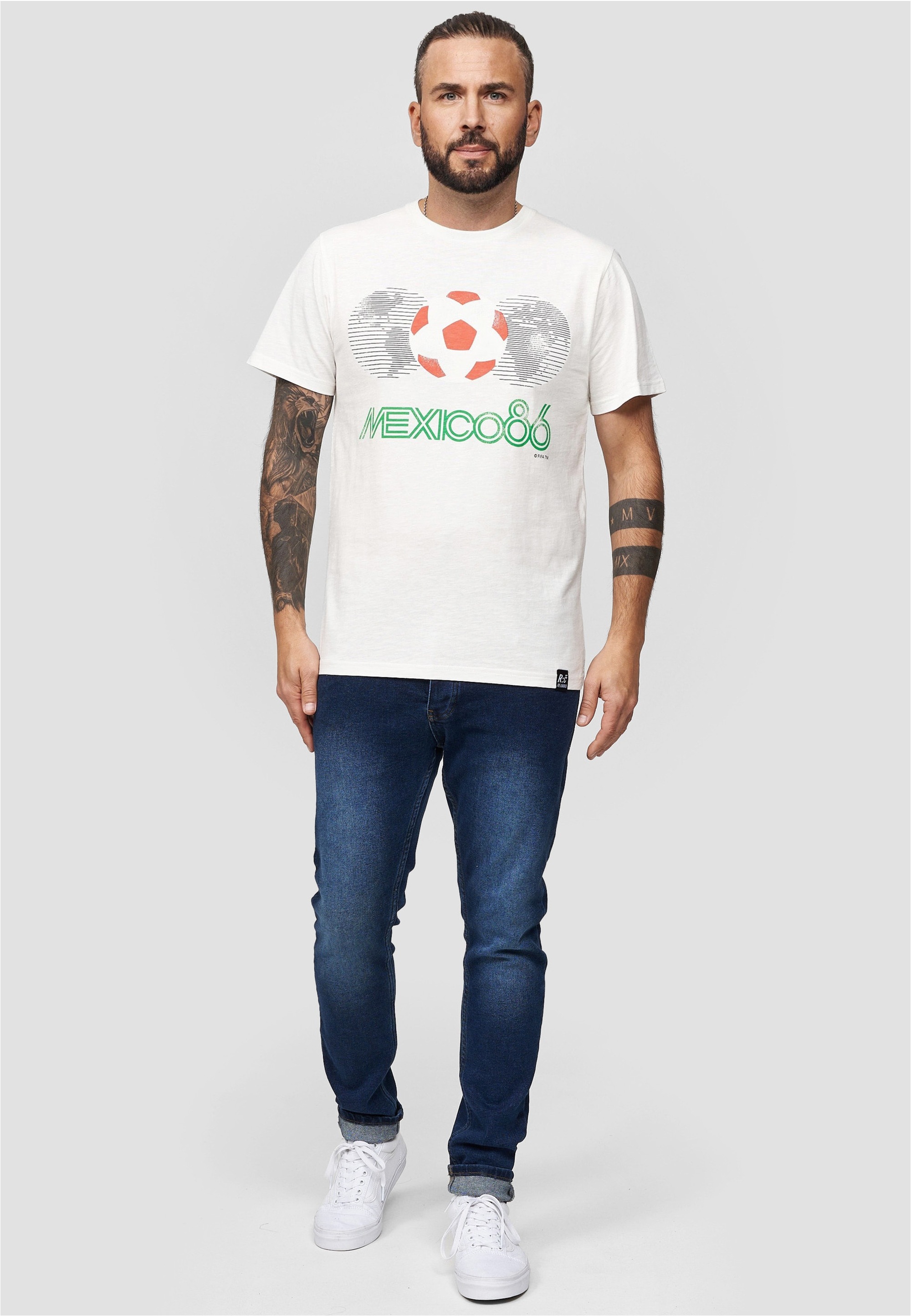 Recovered T-Shirt »FIFA World Cup 1986«, im zeitlosen Design