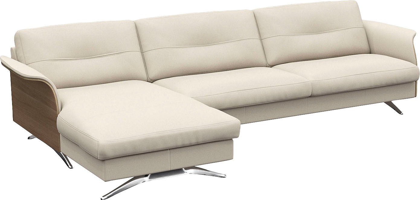 FLEXLUX Ecksofa "Glow, super bequem durch hochwertigem Sitzaufbau mit Feder günstig online kaufen
