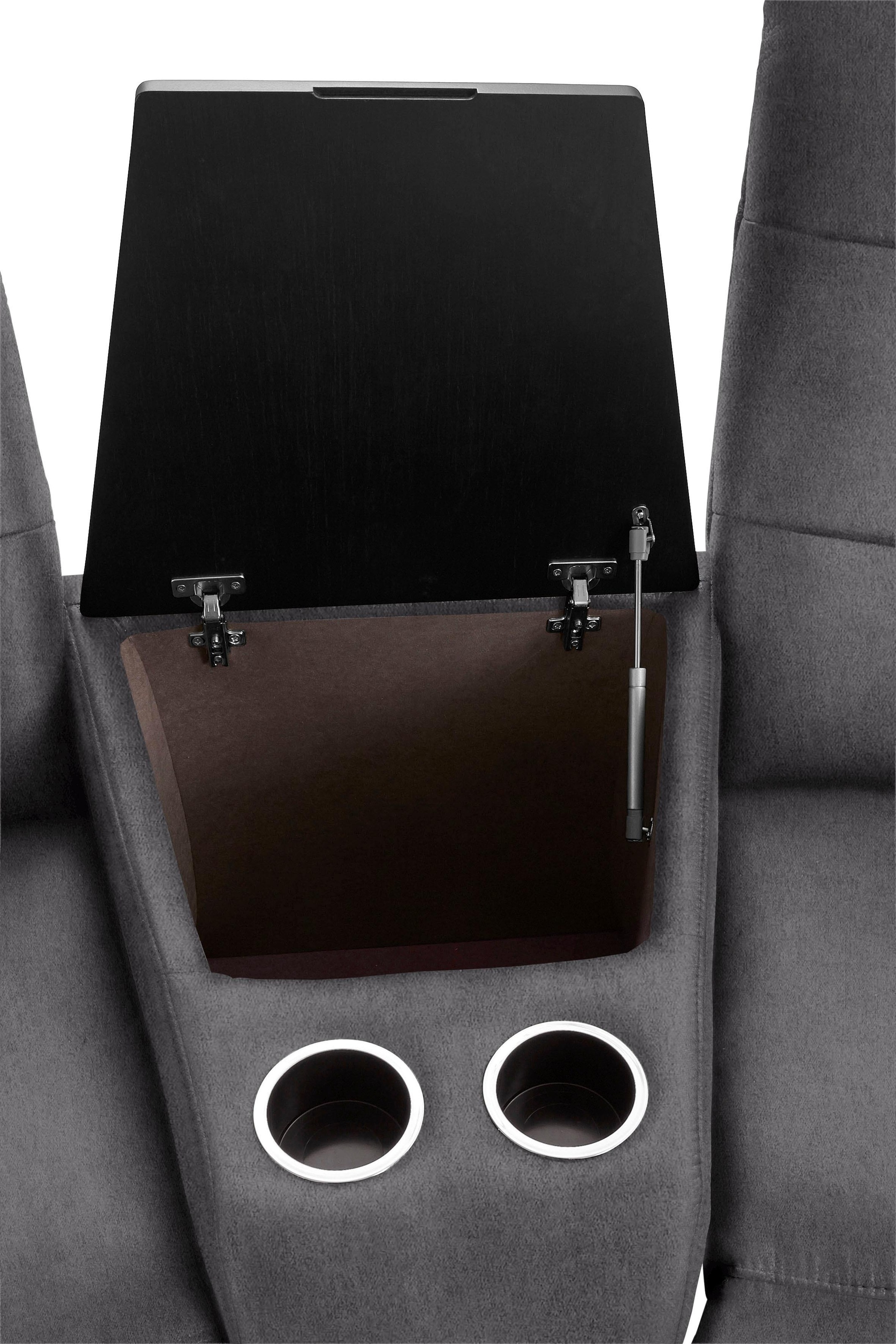 exxpo - sofa fashion 2-Sitzer »Tivoli, Kinosofa mit Relaxfunktion, mit Ablagetisch und Stauraum«, bequem und komfortabel