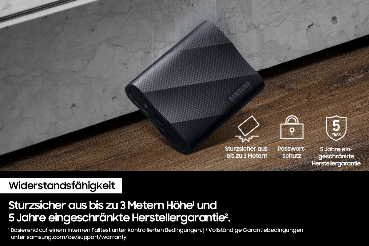 Samsung externe SSD »T9« 3,5 1 TB Anschluss USB Typ-C,3.2 Gen 2 (3.1 Gen 2)