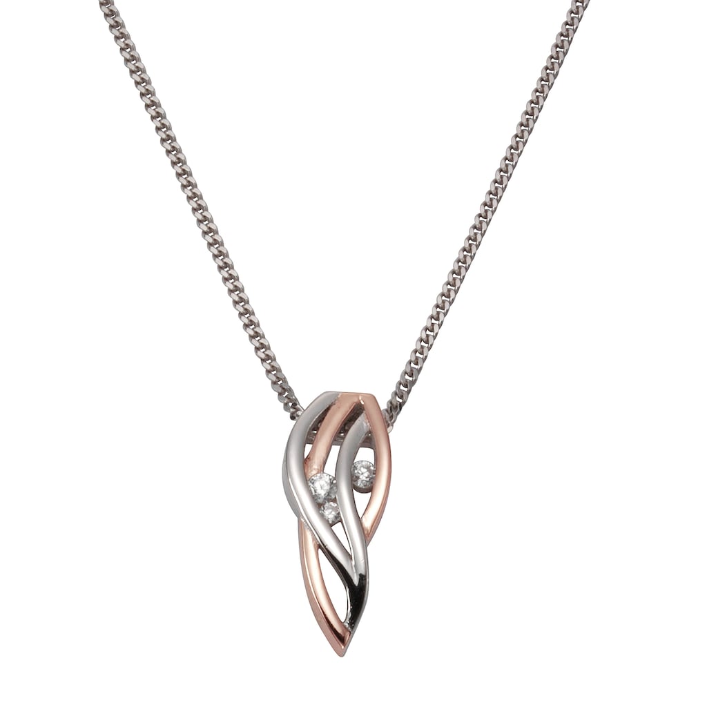 Zeeme Paar Creolen »925/- Sterling Silber zweifarbig«