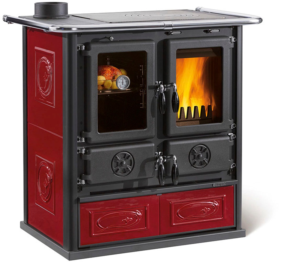 La Nordica Kaminofen Küchenherd ROSETTA Sinistra bordeaux