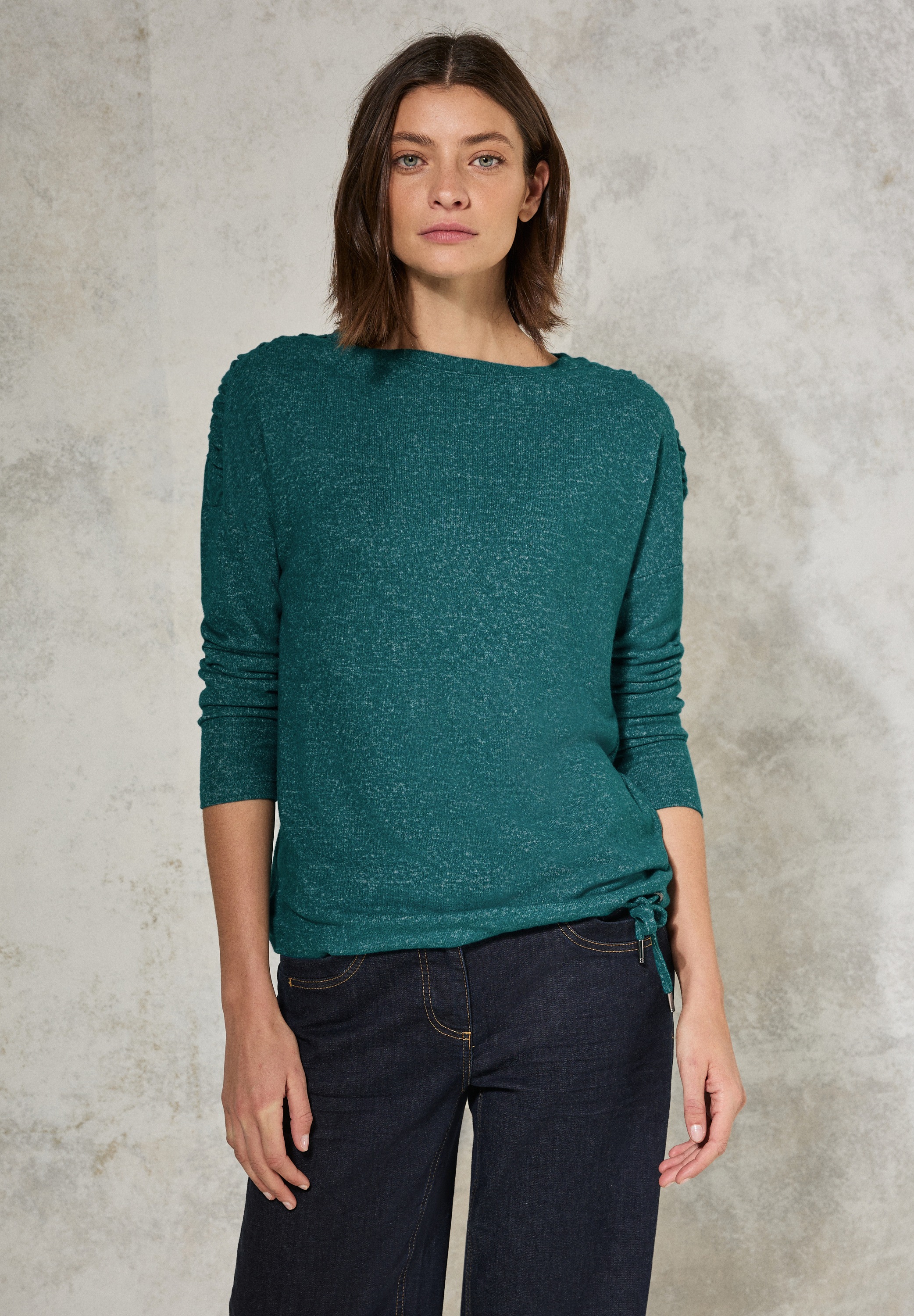 Cecil Langarmshirt, mit Tunnelzugsaum