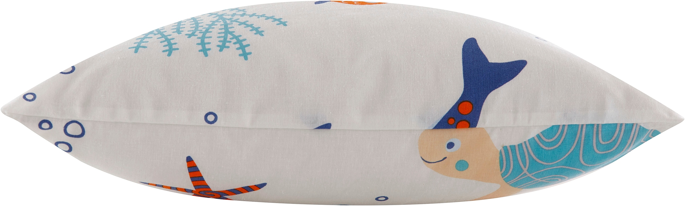Lüttenhütt Dekokissen »OCEAN«, Kissenhülle, 2-er Set, ohne Füllung, Reißverschluß, Motiv: Fische, Wal