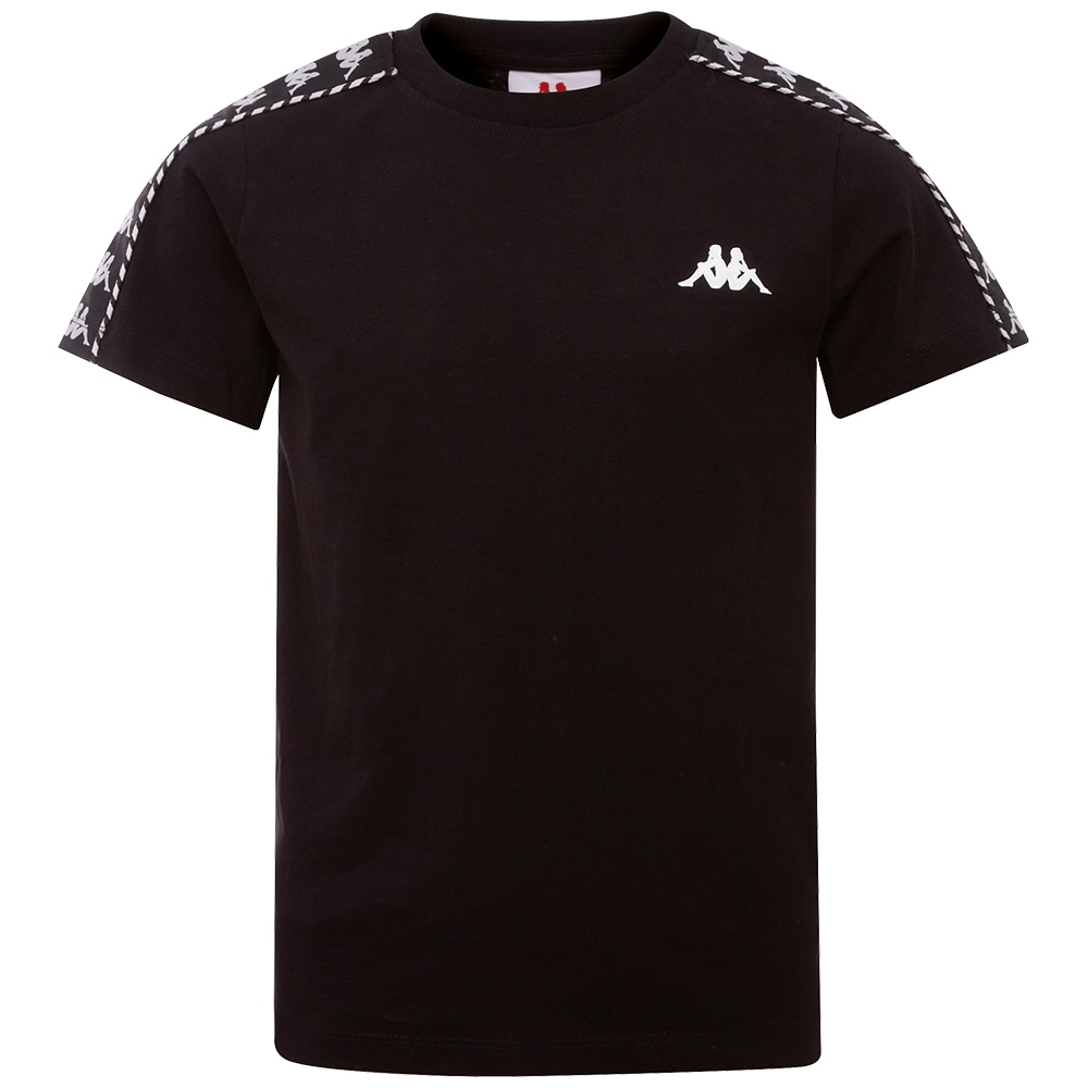 Kappa T-Shirt, Logoband BAUR den | Ärmeln hochwertigem kaufen Jacquard mit an
