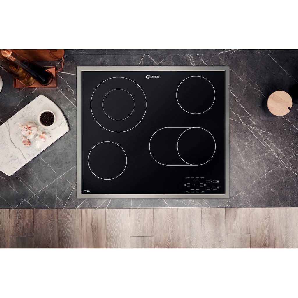 BAUKNECHT Backofen-Set »BAKO4 HR6 BLACK«, BIR4 DH8FS2 ES, mit 2-fach-Teleskopauszug, Hydrolyse, (Set)