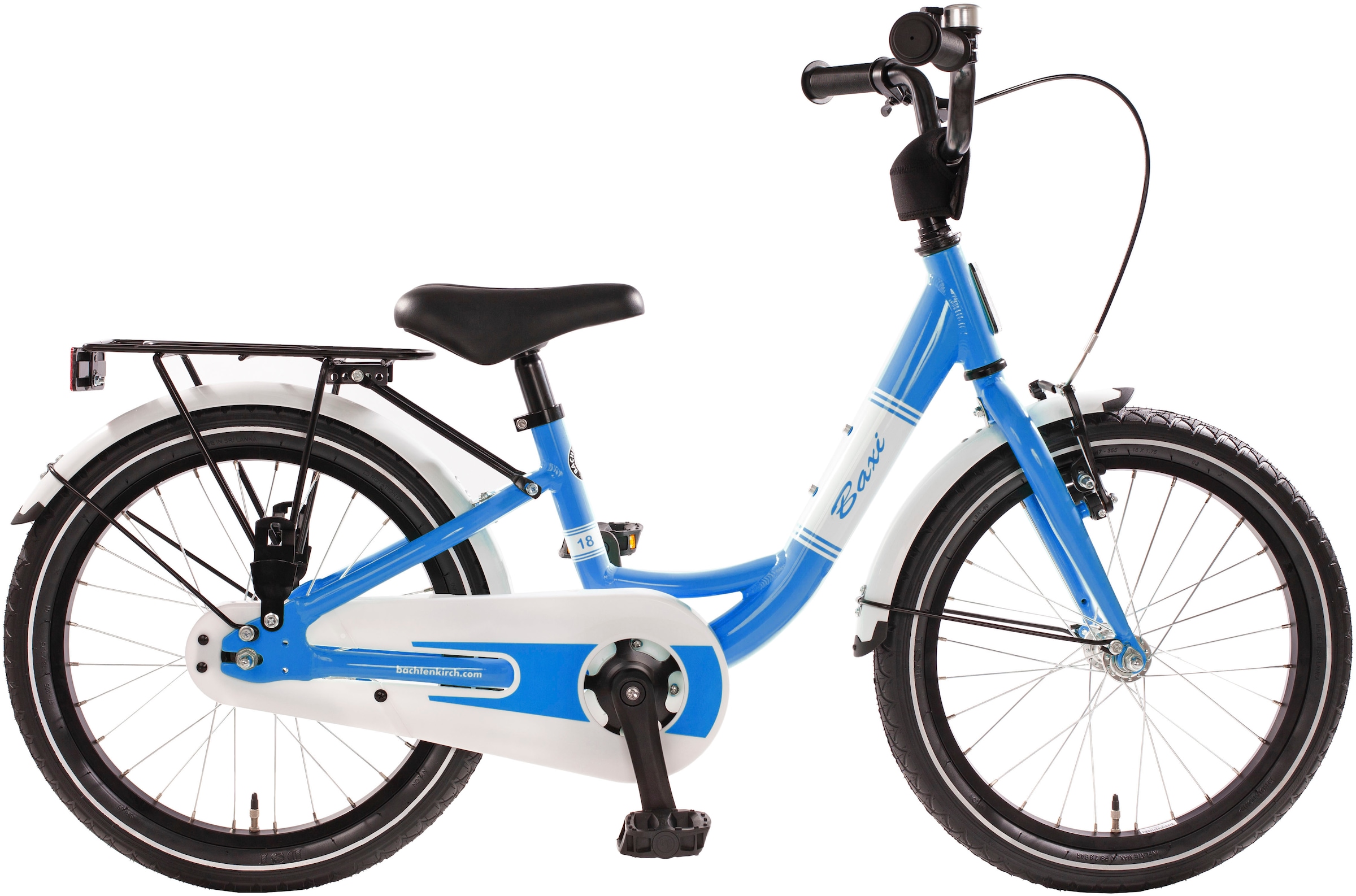 Bachtenkirch Kinderfahrrad "18" Baxi - blau", 1 Gang, ohne Schaltung, (Packung), Alu Kinderfahrrad mit Vollausstattung, 