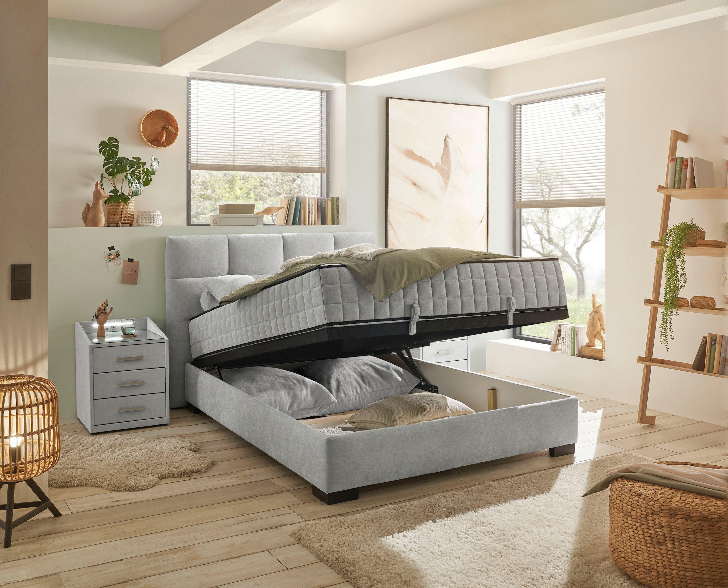 ED EXCITING DESIGN Boxbett »Nagol«, mit Bettkasten, mit Wendematratze, erhältlich in verschiedenen Breiten