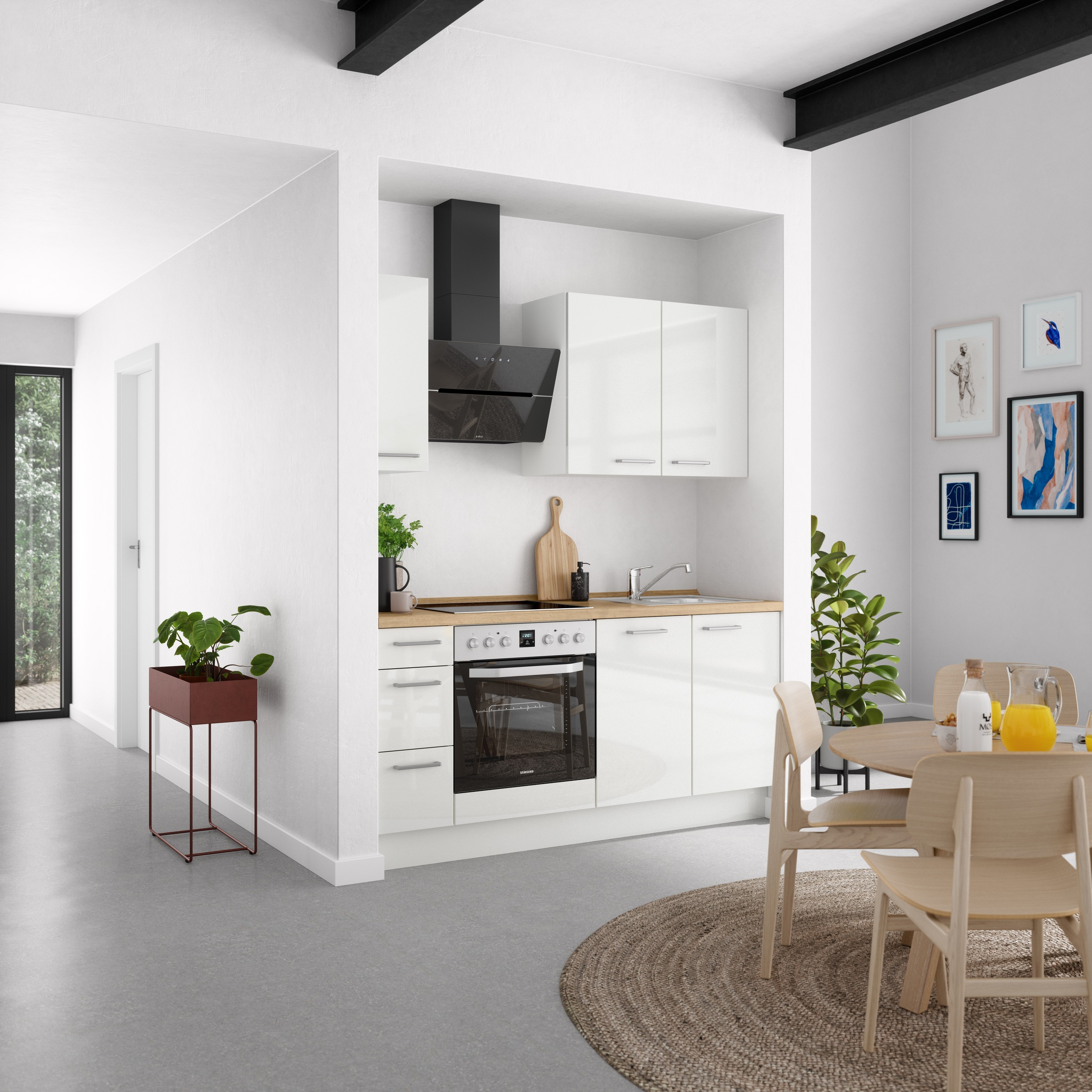 nobilia® Küchenzeile »"Flash II"«, vormontiert, Ausrichtung wählbar, Breite 180 cm, wahlw. mit E-Geräten