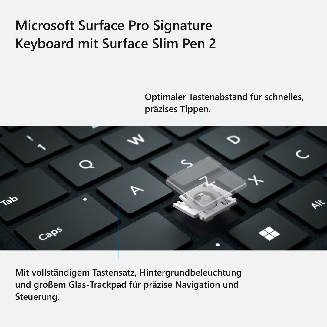 Microsoft Tastatur »Surface Pro Signature«, (Touchpad-Multimedia-Tasten)