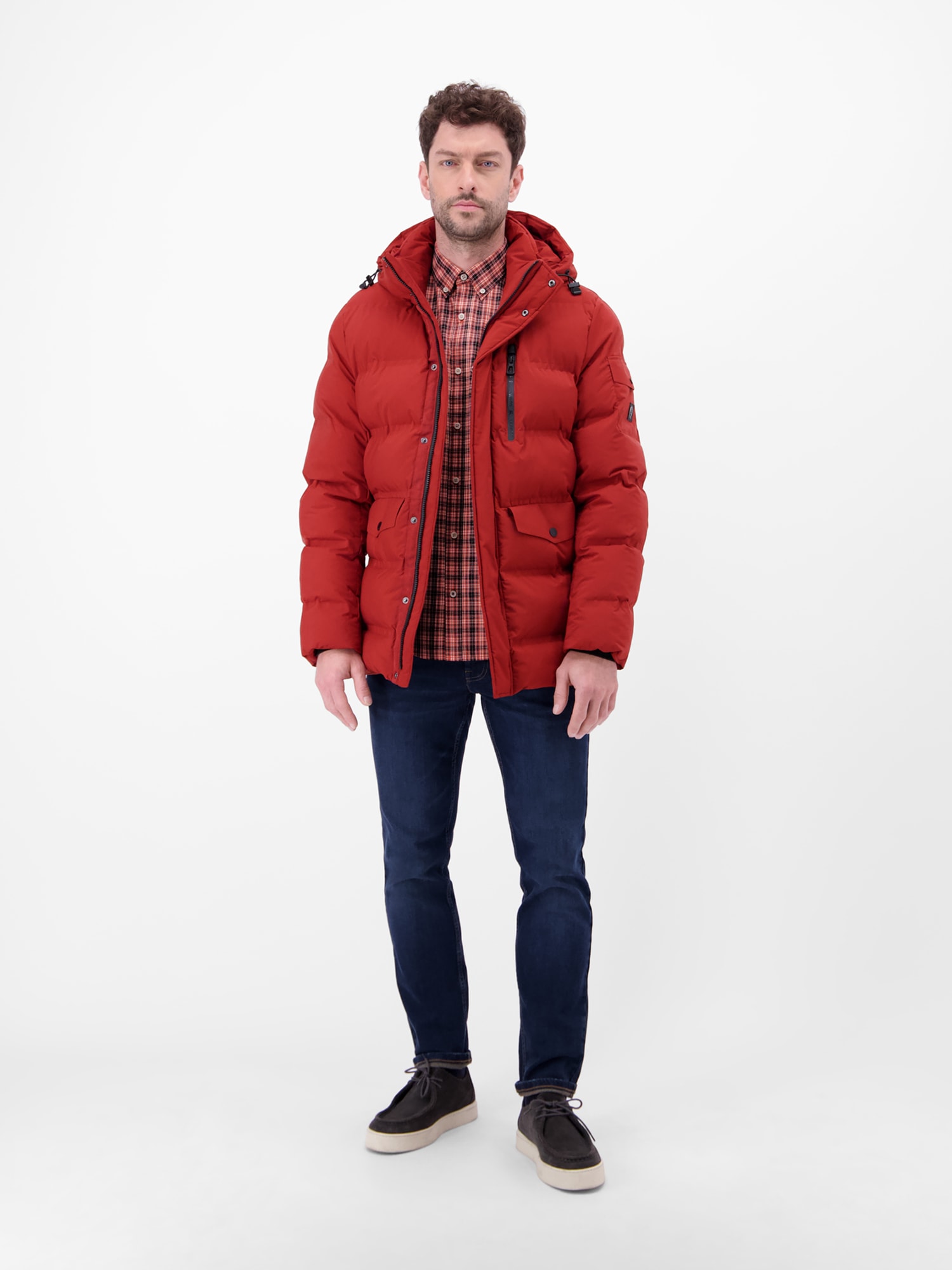 LERROS Langarmhemd »LERROS Karohemd mit Button-Down-Kragen«