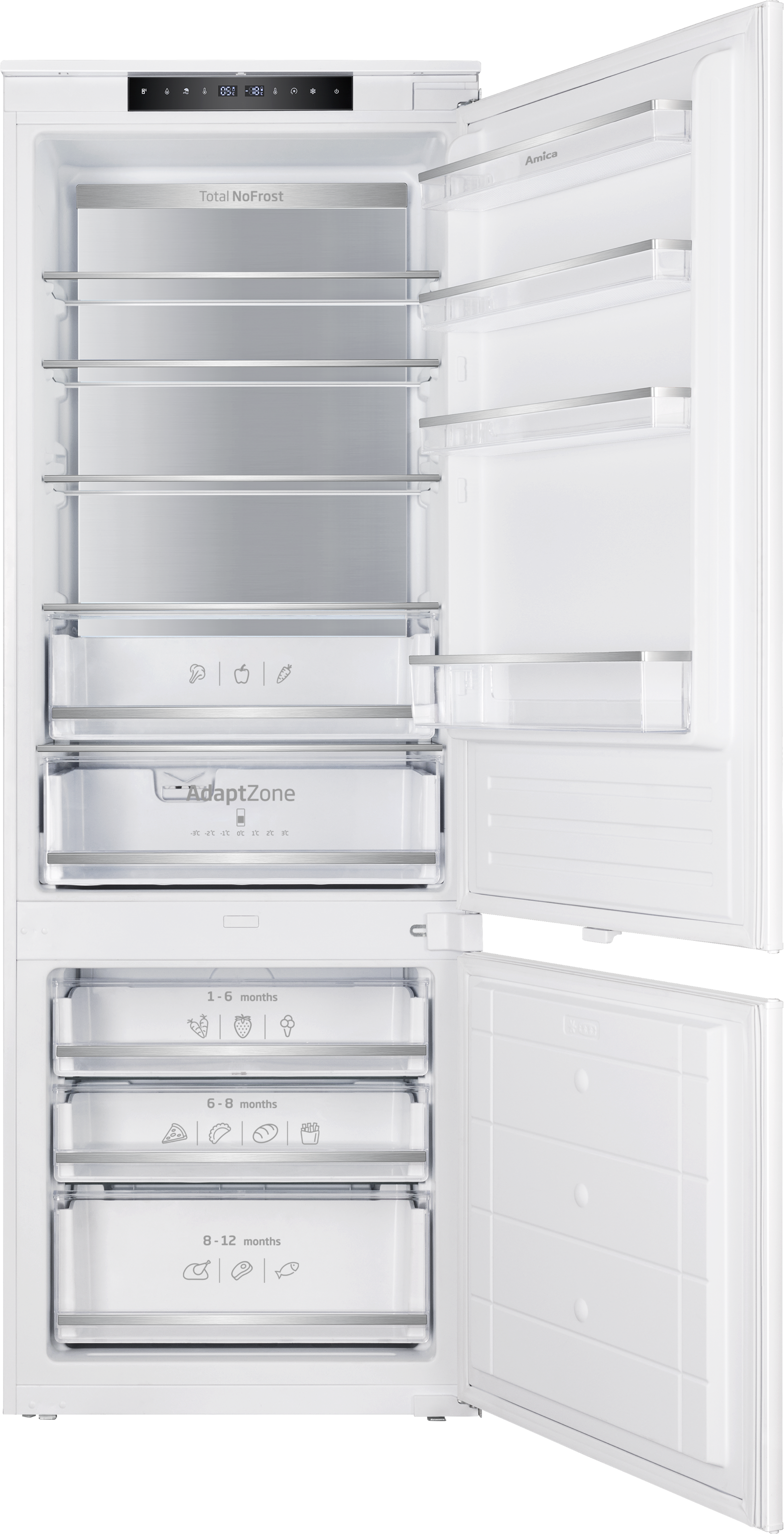 Thumbnail - Amica Einbaukühlgefrierkombination "EKGCS 389 200" 193,9 cm hoch 69 cm breit Schlepptür-Technik