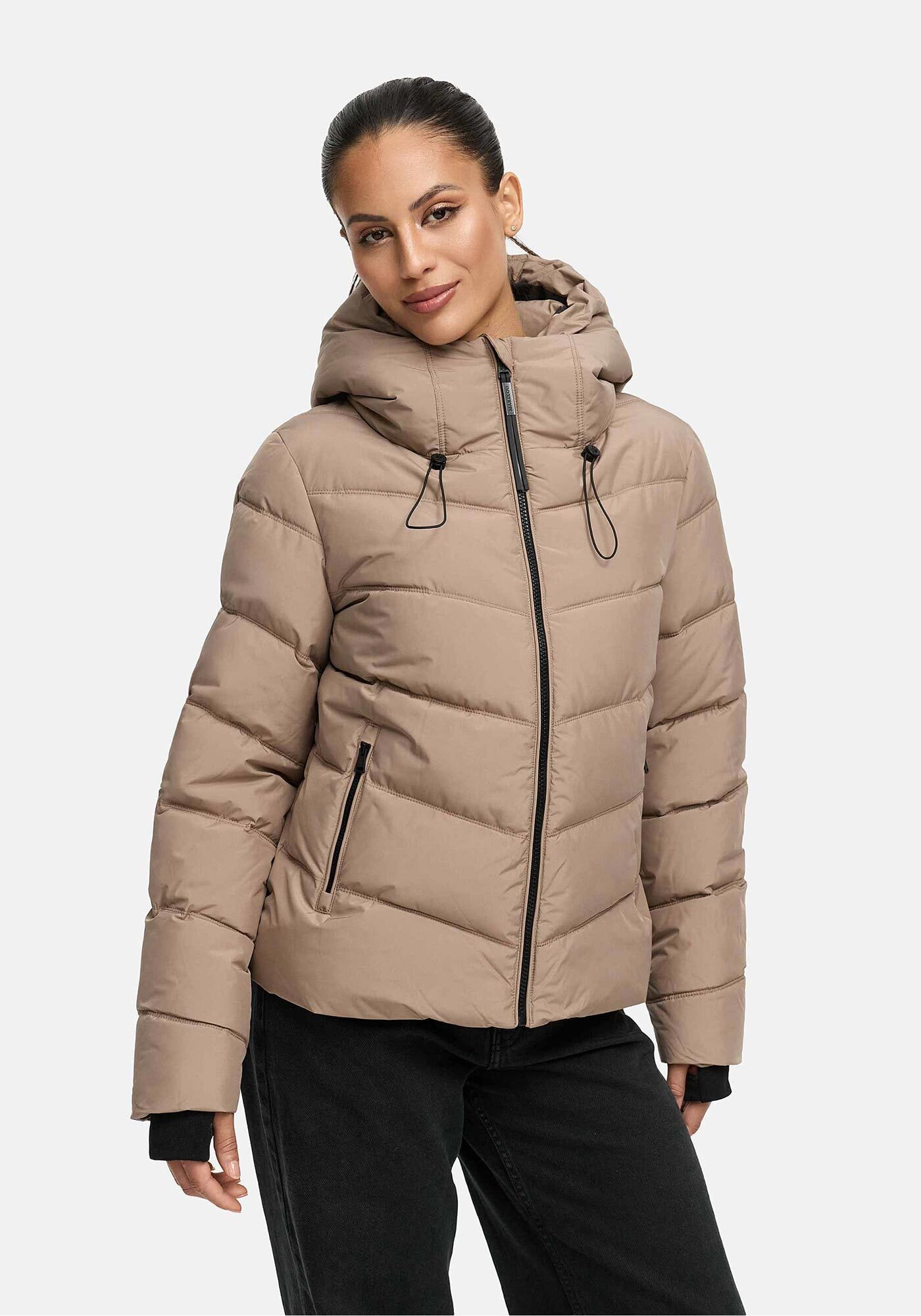 Marikoo Winterjacke »Yukanii«, Ärmelbündchen mit Daumenloch